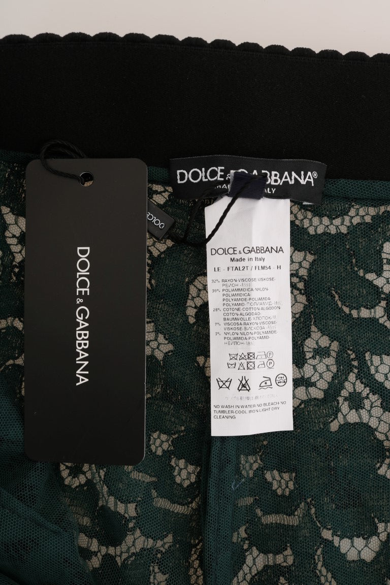 Dolce & Gabbana Тесни панталони с висока талия на цветя