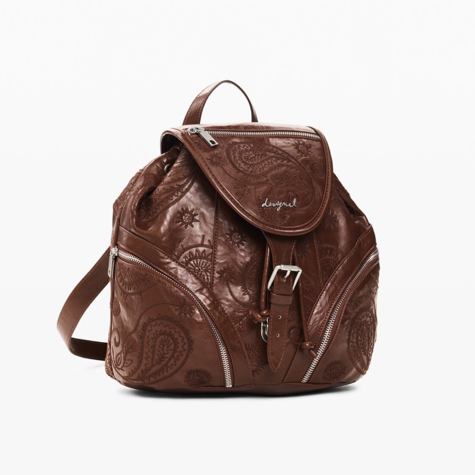 Дамска кафява раница Desigual Women Rucksack 26WAKP26 6011 Side View