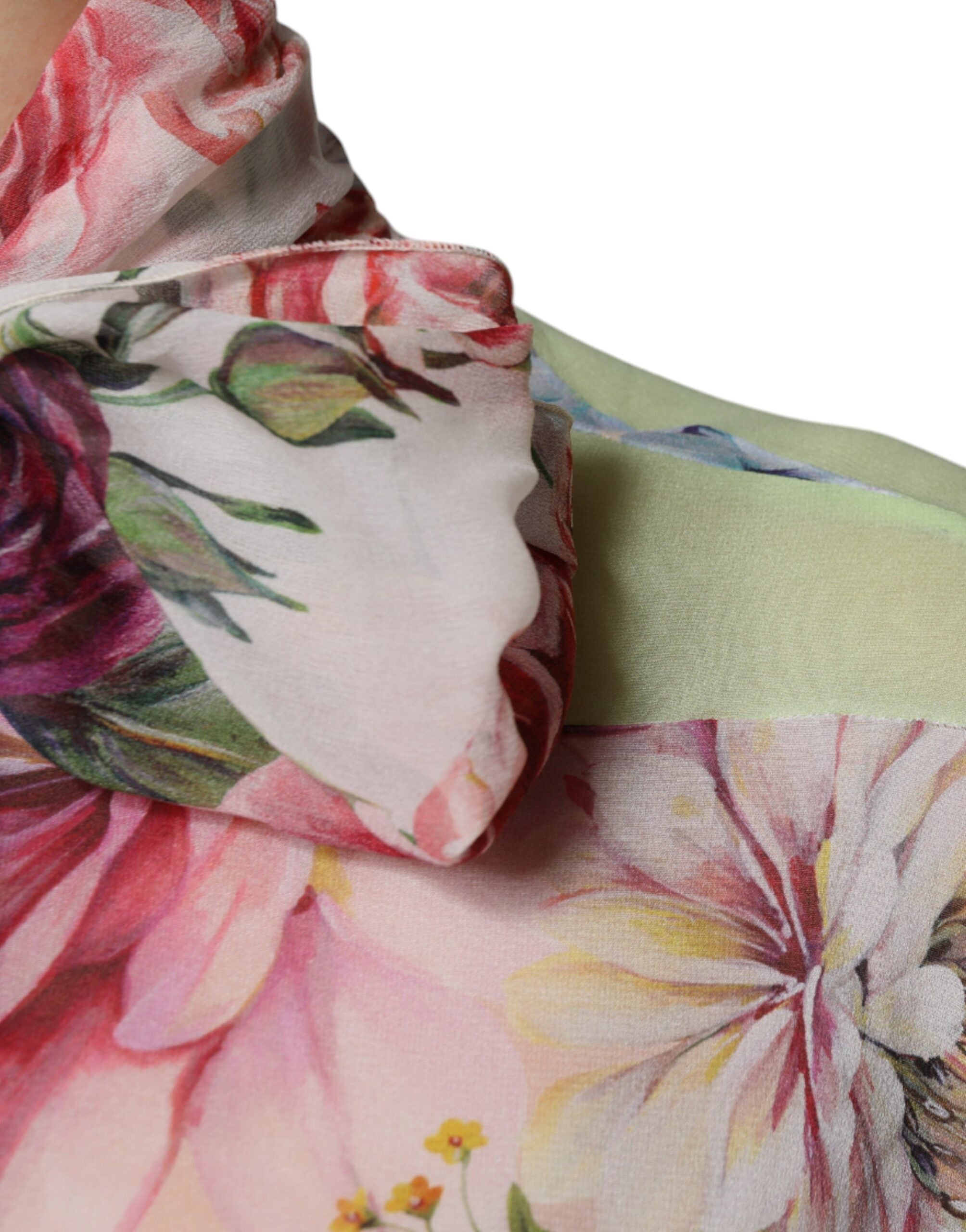 Dolce & Gabbana Многоцветен флорален пачуърк Ascot яка