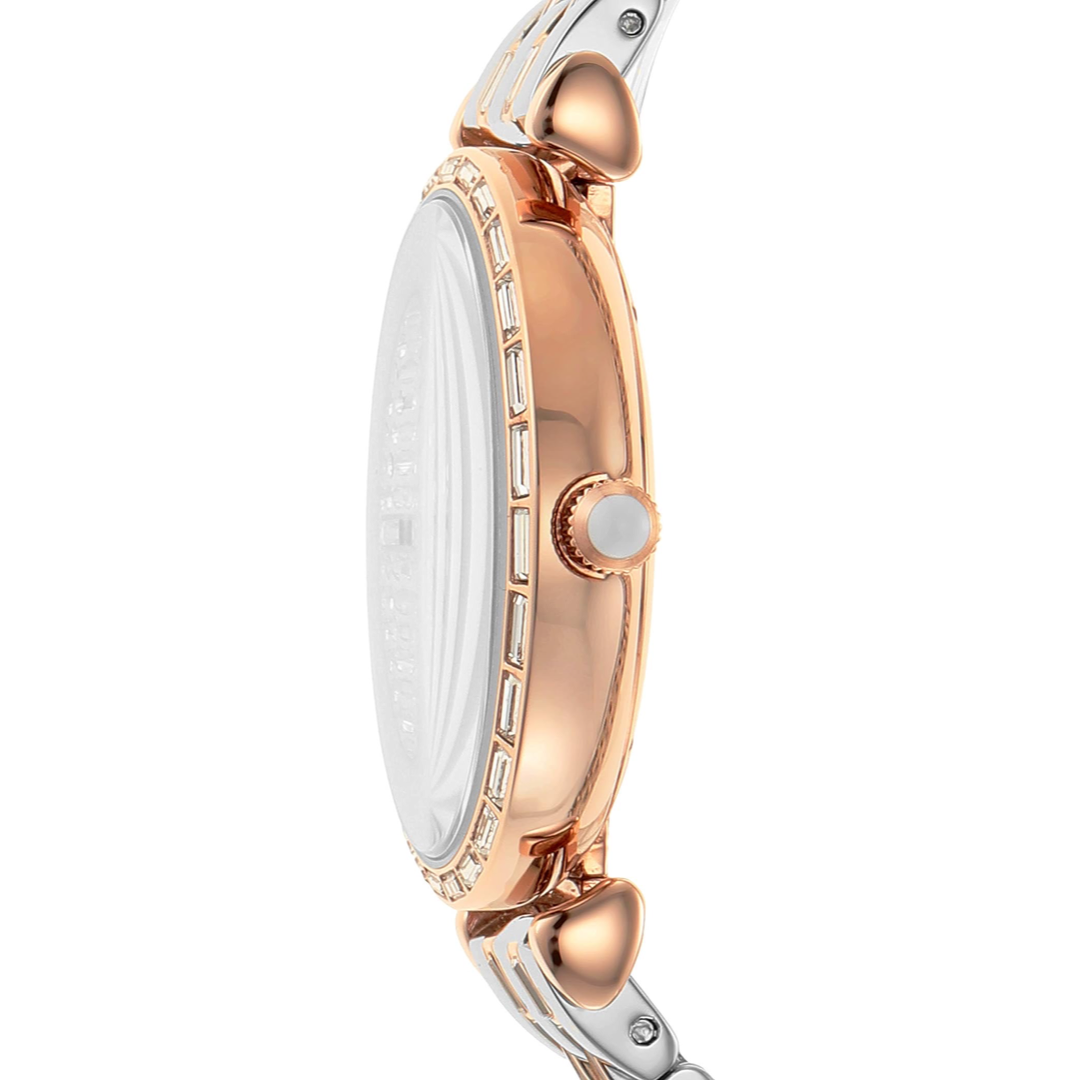 Emporio Armani Елегантен двуцветен часовник Crystal Pave