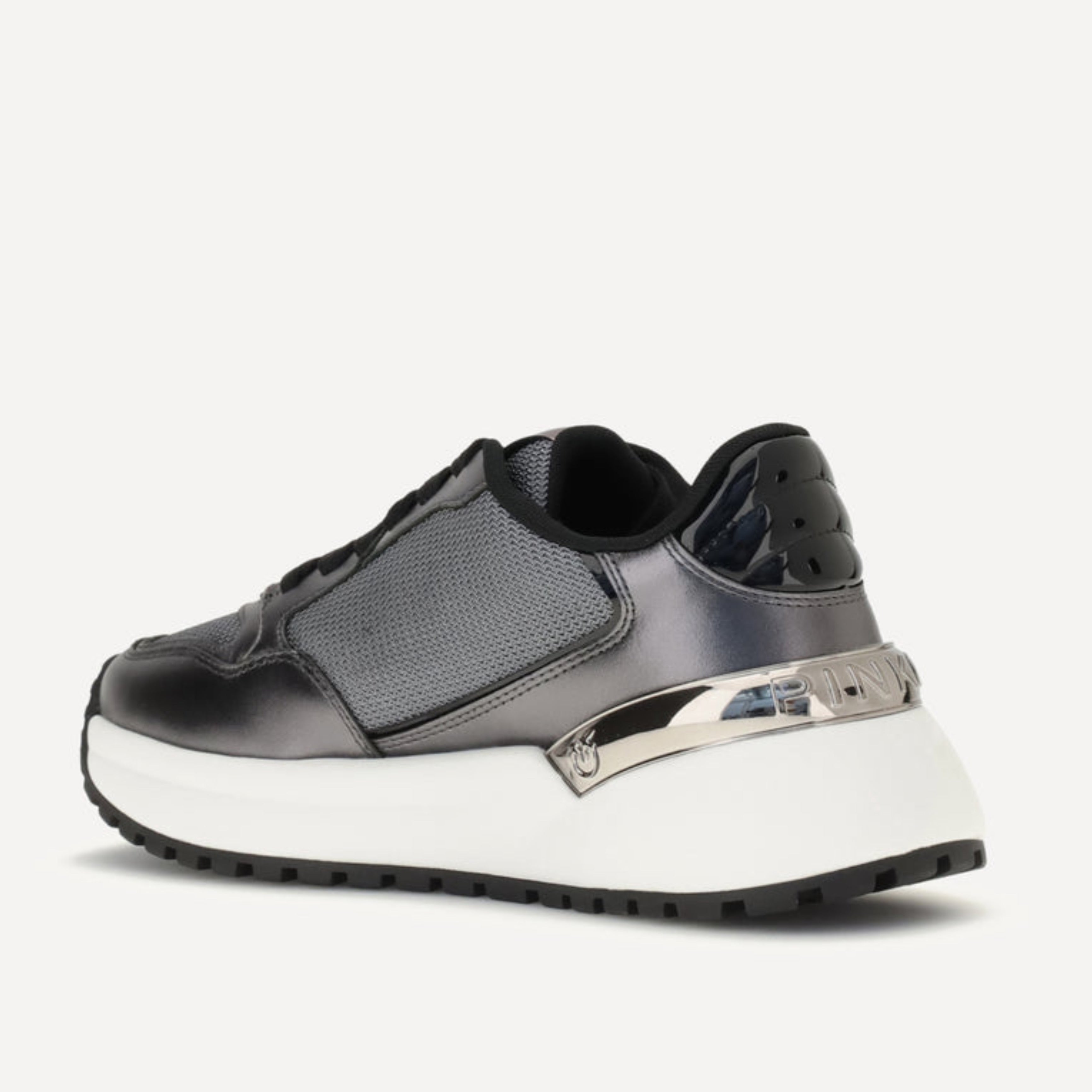 Дамски маратонки Women’s sneakers PINKO SS0055 P105KZ7 Argento heel view