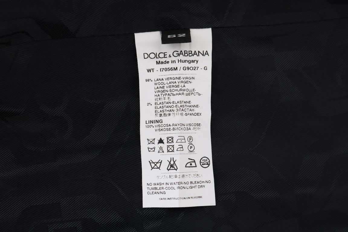 Dolce & Gabbana Елегантна жилетка от смесена вълна на сиви райета
