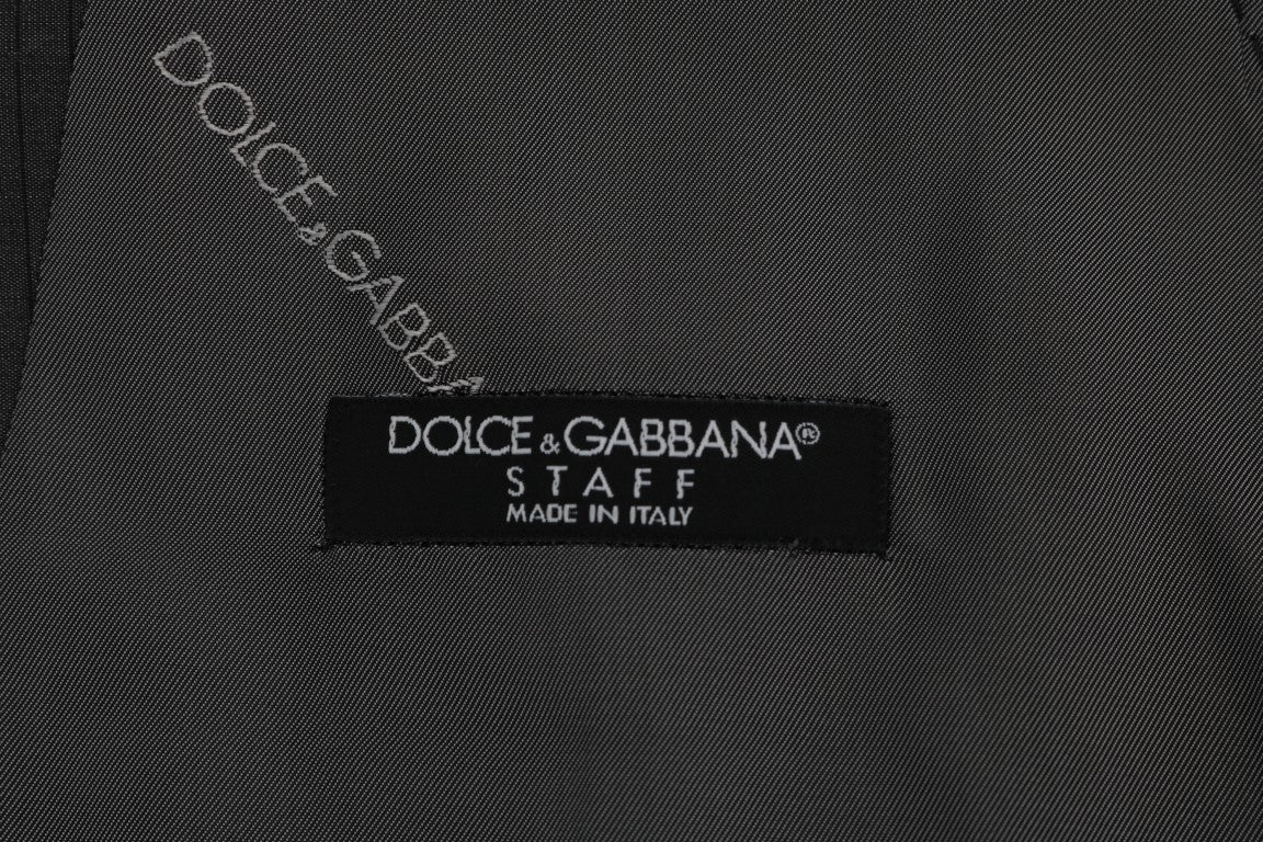 Dolce & Gabbana Елегантна сива едноредна жилетка