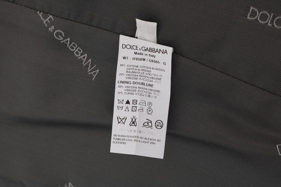 Dolce & Gabbana Елегантна сива едноредна жилетка