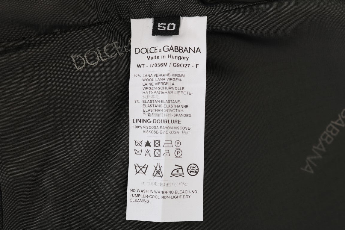 Елегантна едноредна жилетка на сиви райета Dolce & Gabbana
