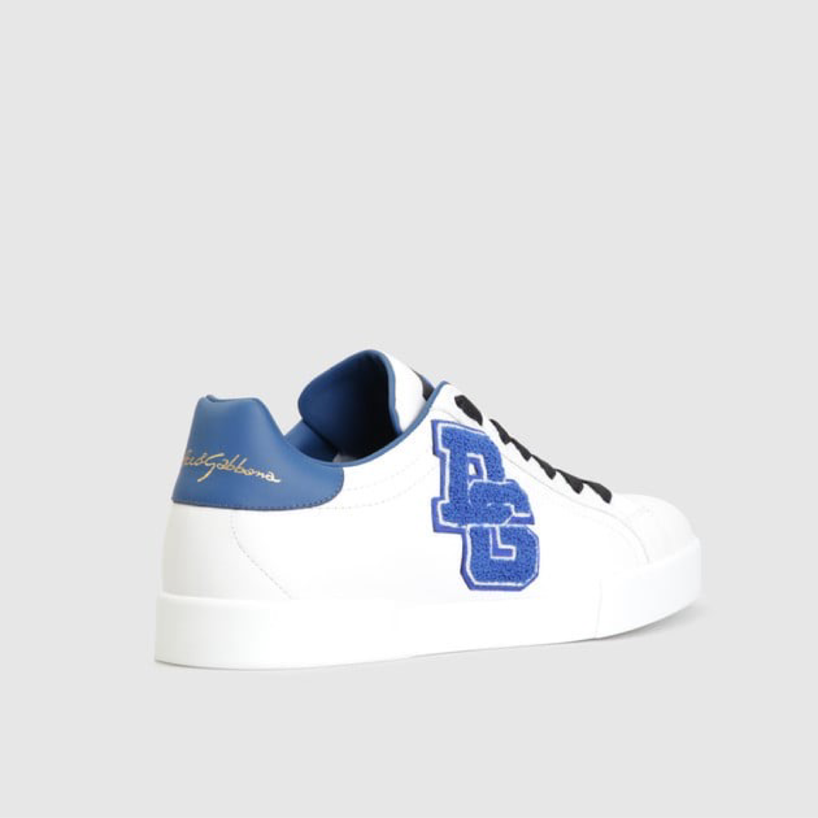 Dolce & Gabbana Portofino DG Logo Men Sneakers CS1558 AH504 Heel View