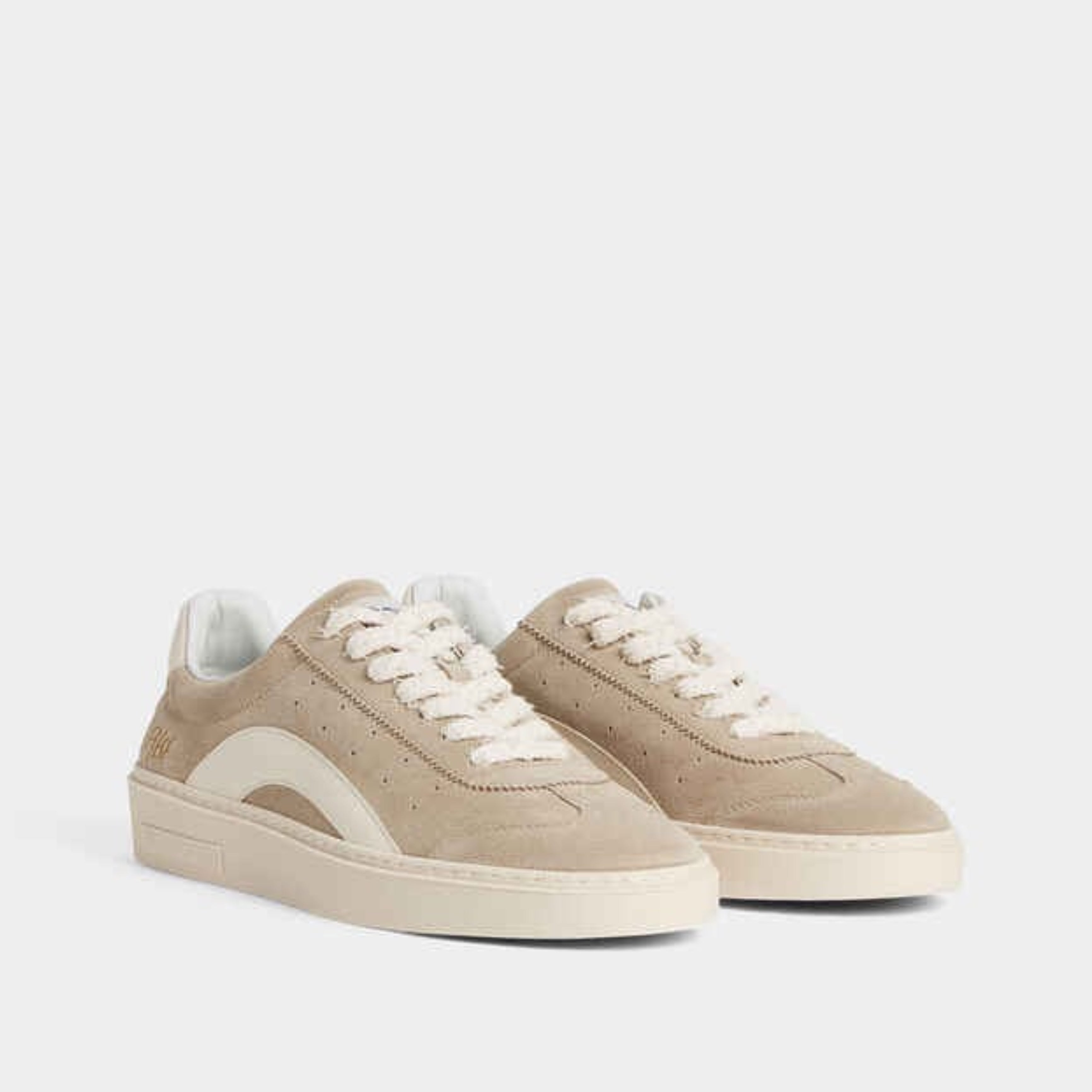 Мъжки кецове в бежово Men’s sneakers Dsquared2 SNM044114170001M4123 Grey/White angled view