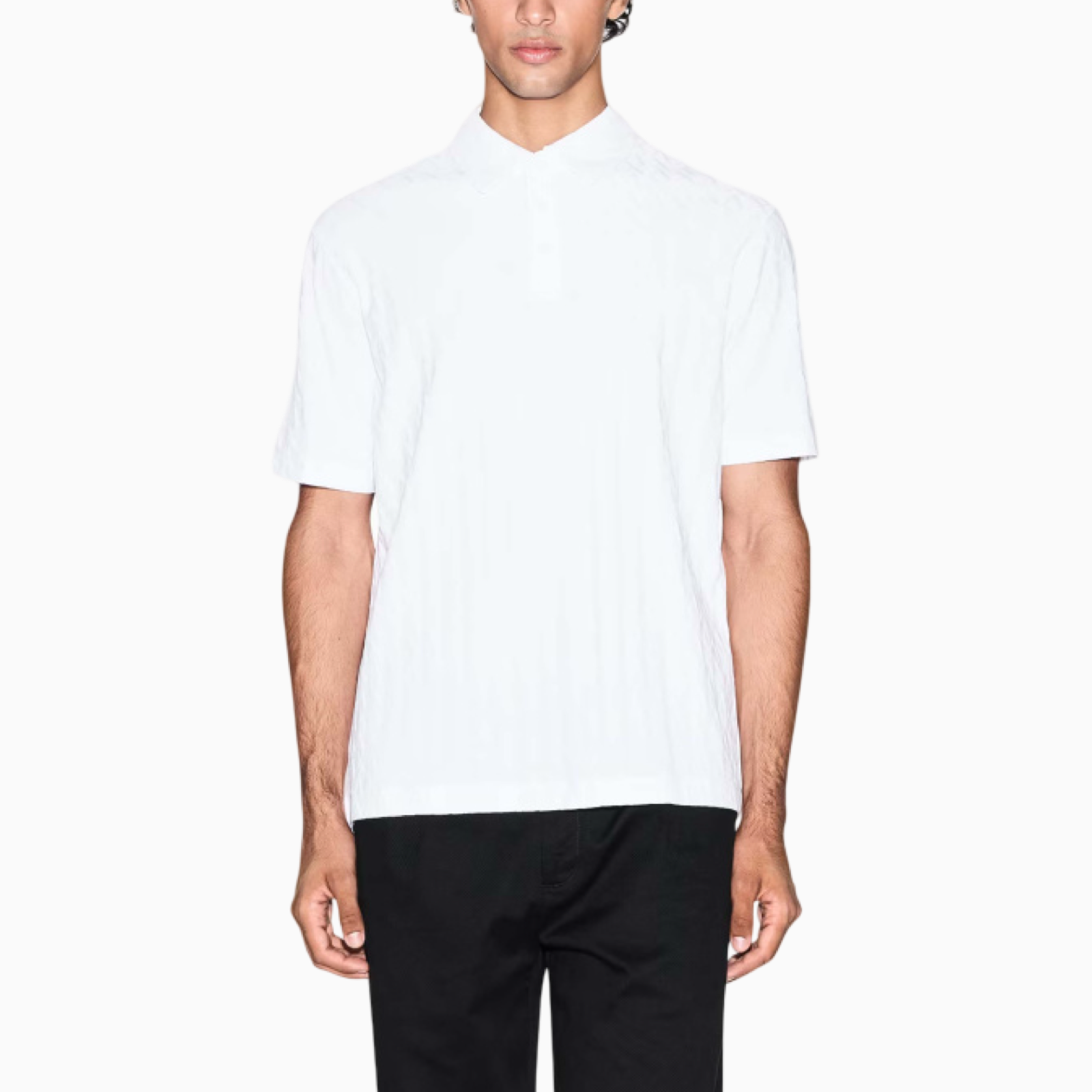 Мъжка бяла поло Armani Exchange Men Polo XM001292 AF10337 U0002 Front View