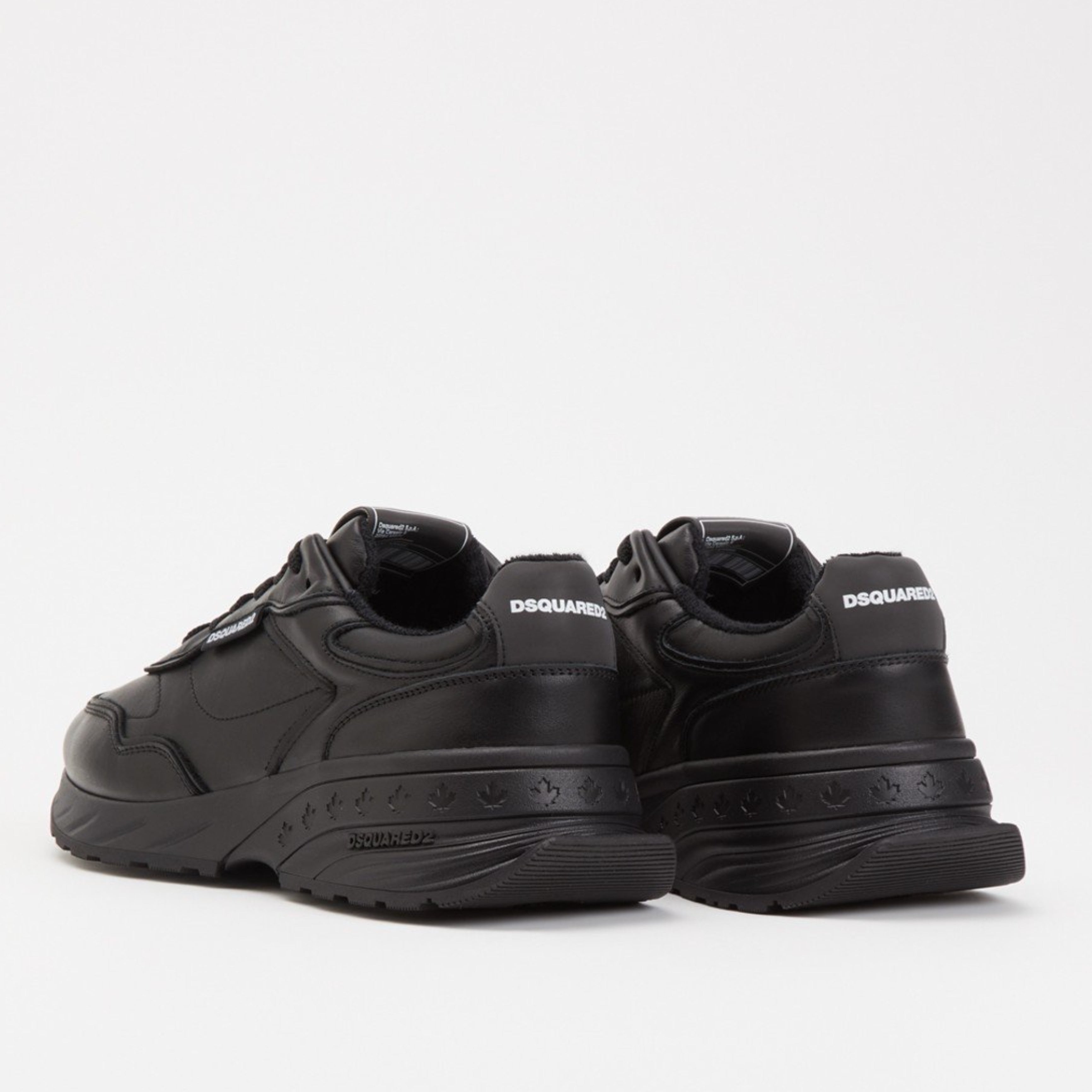 Мъжки кожени маратонки Men’s sneakers Dsquared2 Sprinter SNM040135605520 2124 Black heel view