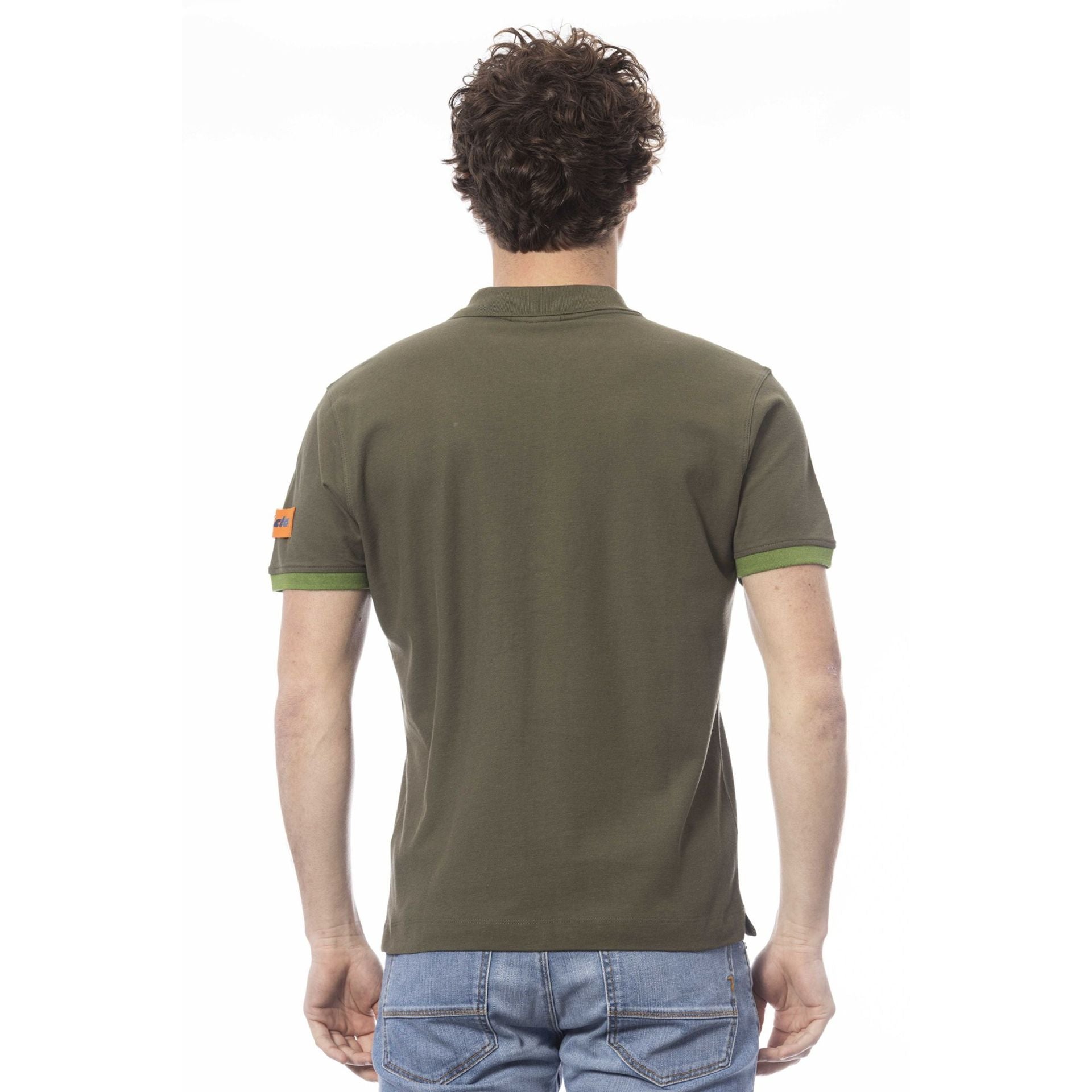 Мъжка поло тениска в милитари зелено Men’s polo Invicta 4452284U 37MILITARE Back view