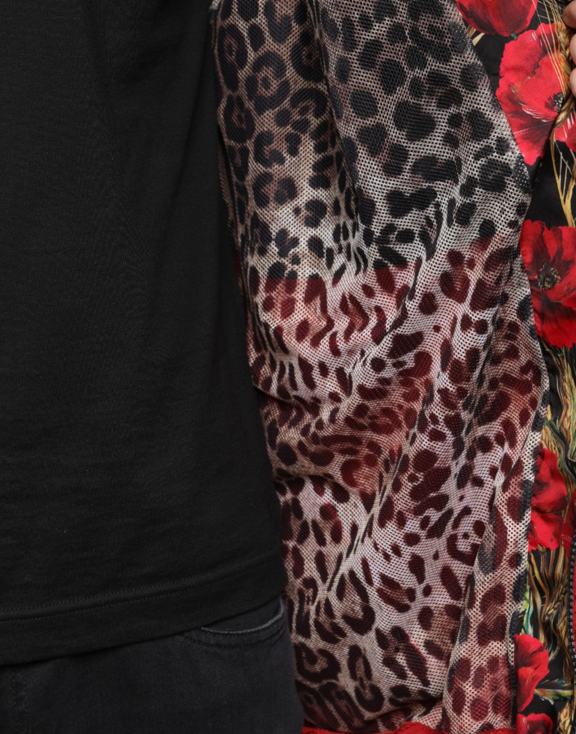 Dolce & Gabbana многоцветен пачуърк мъжки пуловер с пълен цип