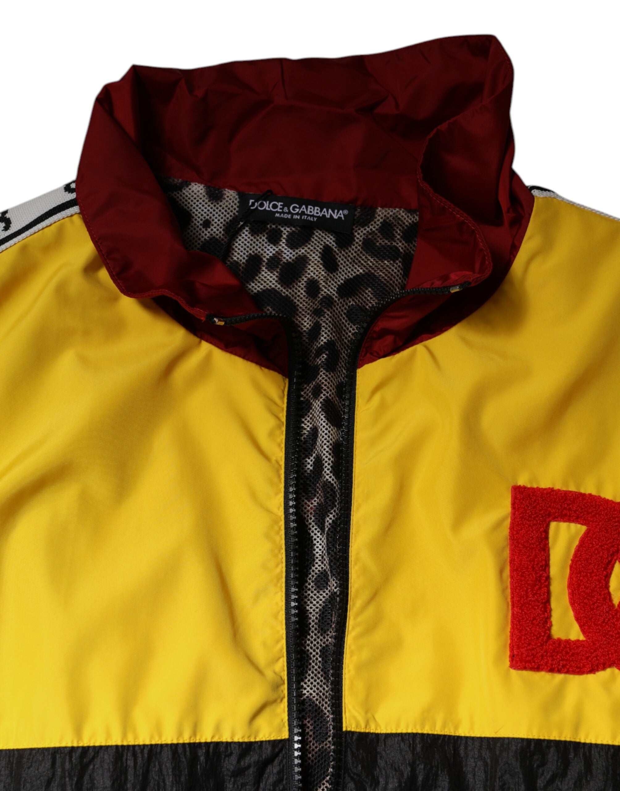 Dolce & Gabbana многоцветен пачуърк мъжки пуловер с пълен цип