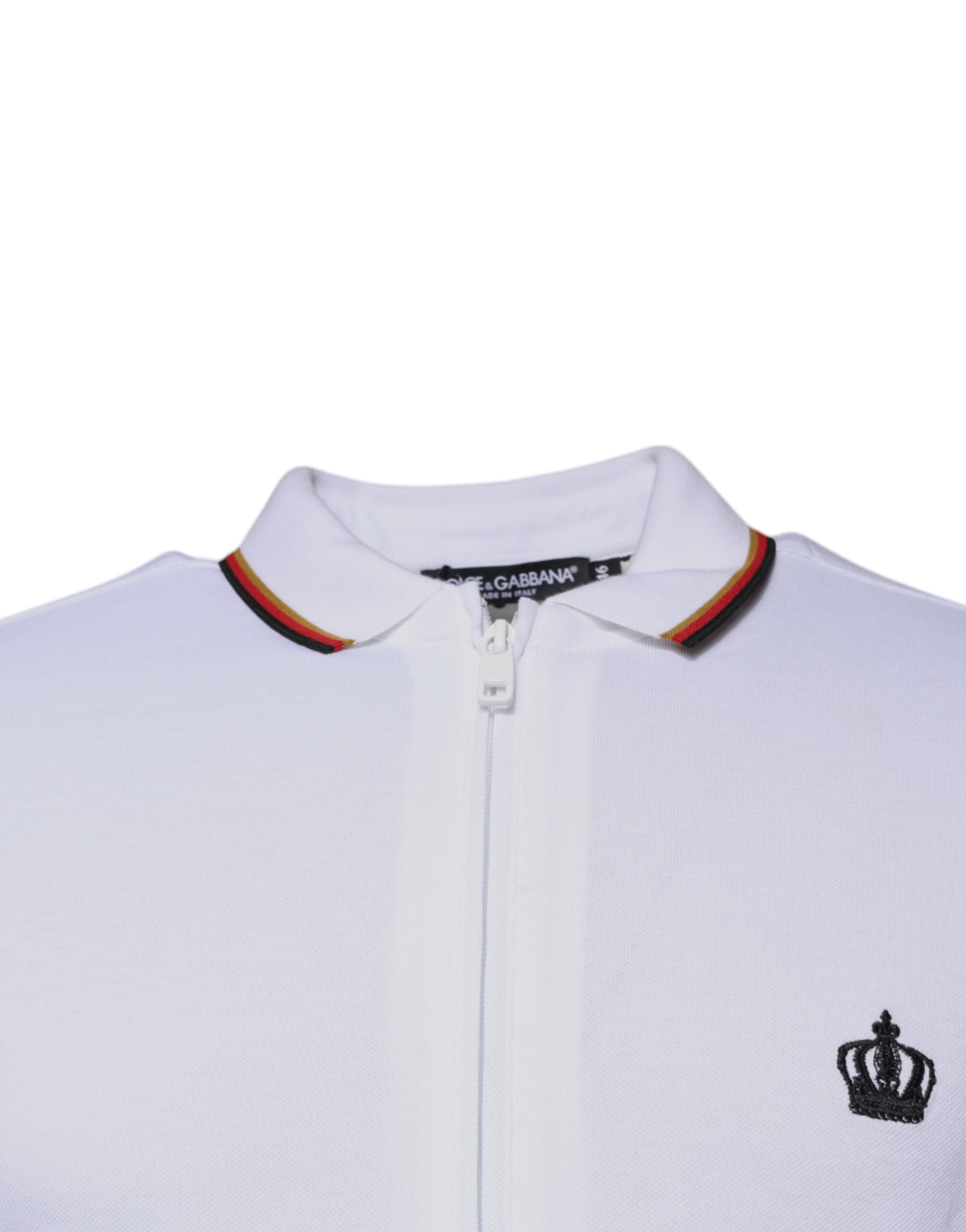Dolce & Gabbana White Crown Мъжки пуловер с пълен цип
