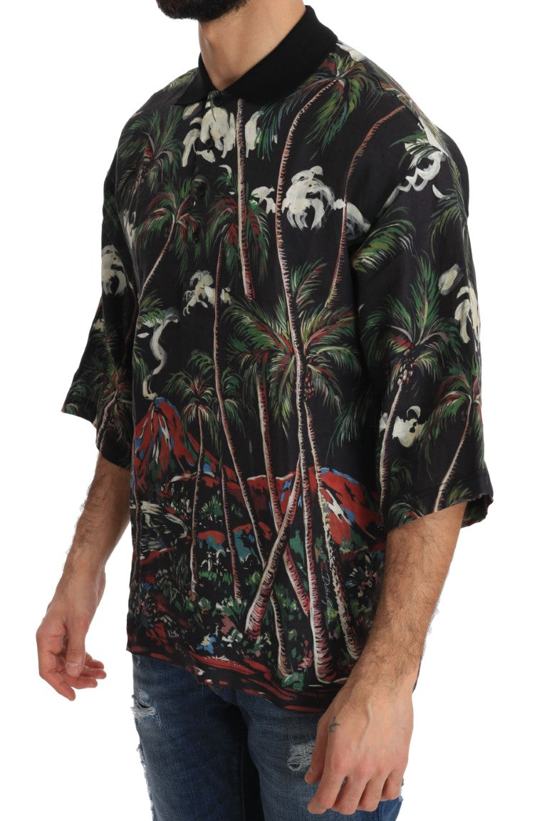 Dolce & Gabbana Сицилианска тениска с мотив на вулкан