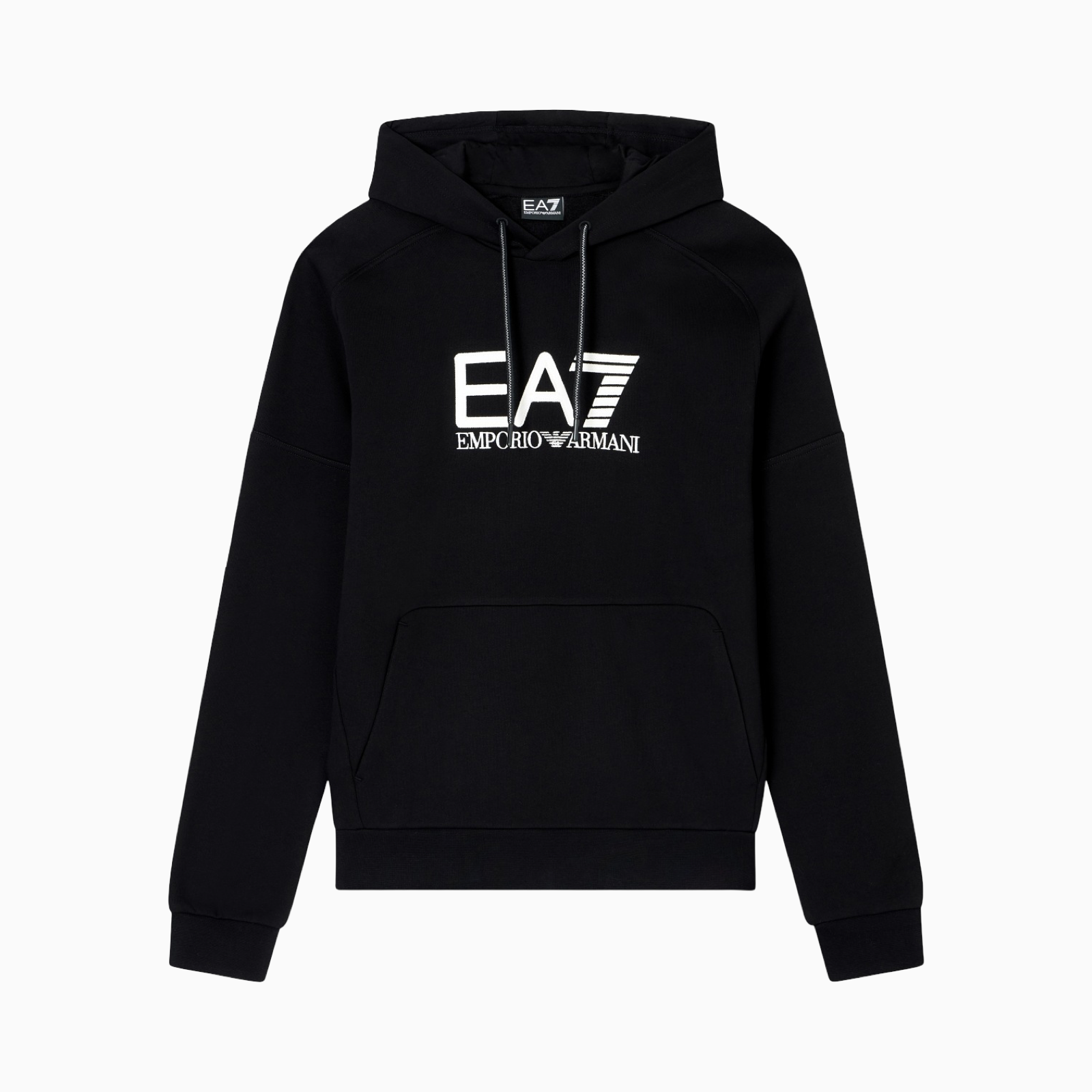 Мъжко черно худи EA7 Emporio Armani Men Hooded Sweatshirt 7M000909 AF10377 Front View