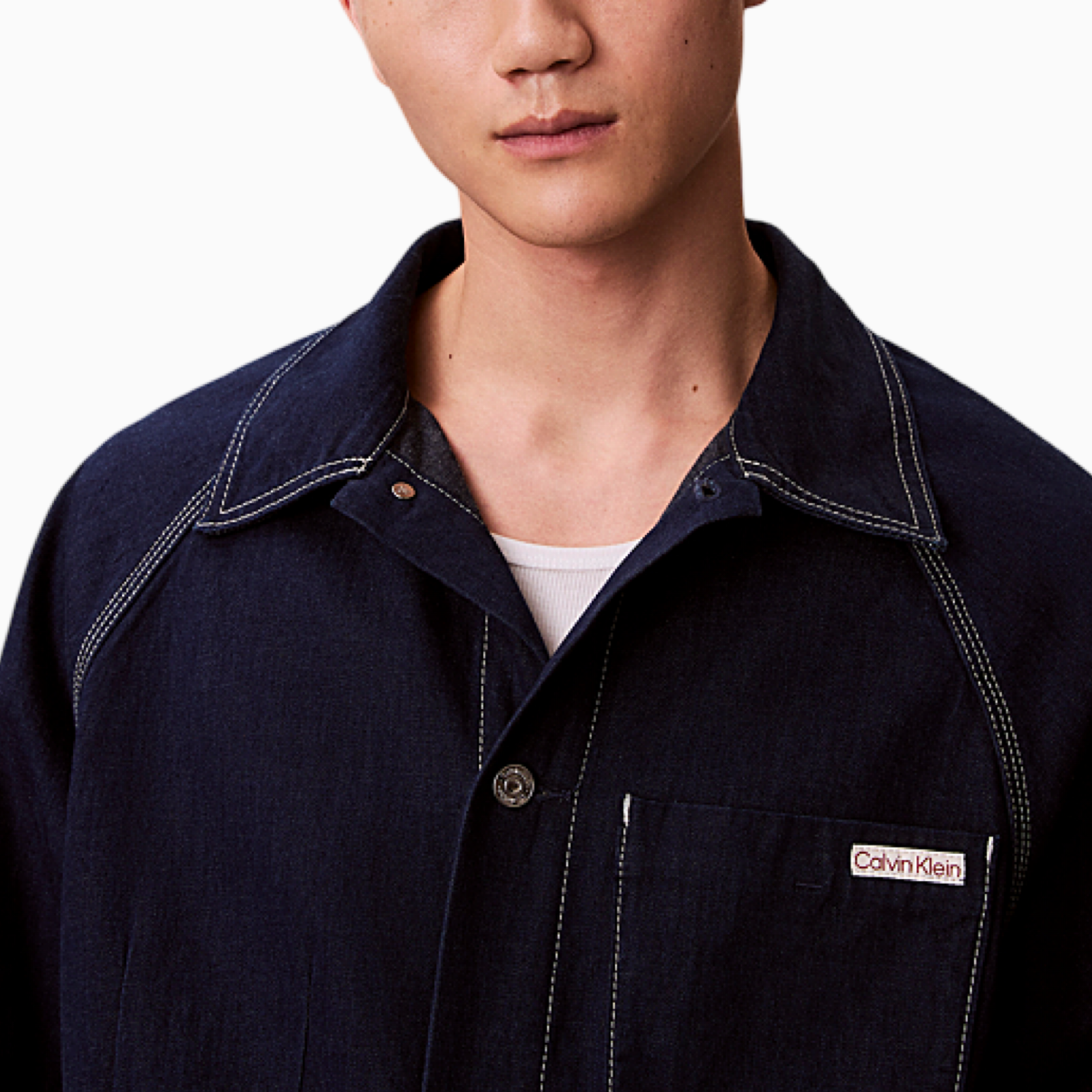 Мъжко дънково яке Calvin Klein Jeans Men Denim Jacket LV04RE734GTT Close-Up