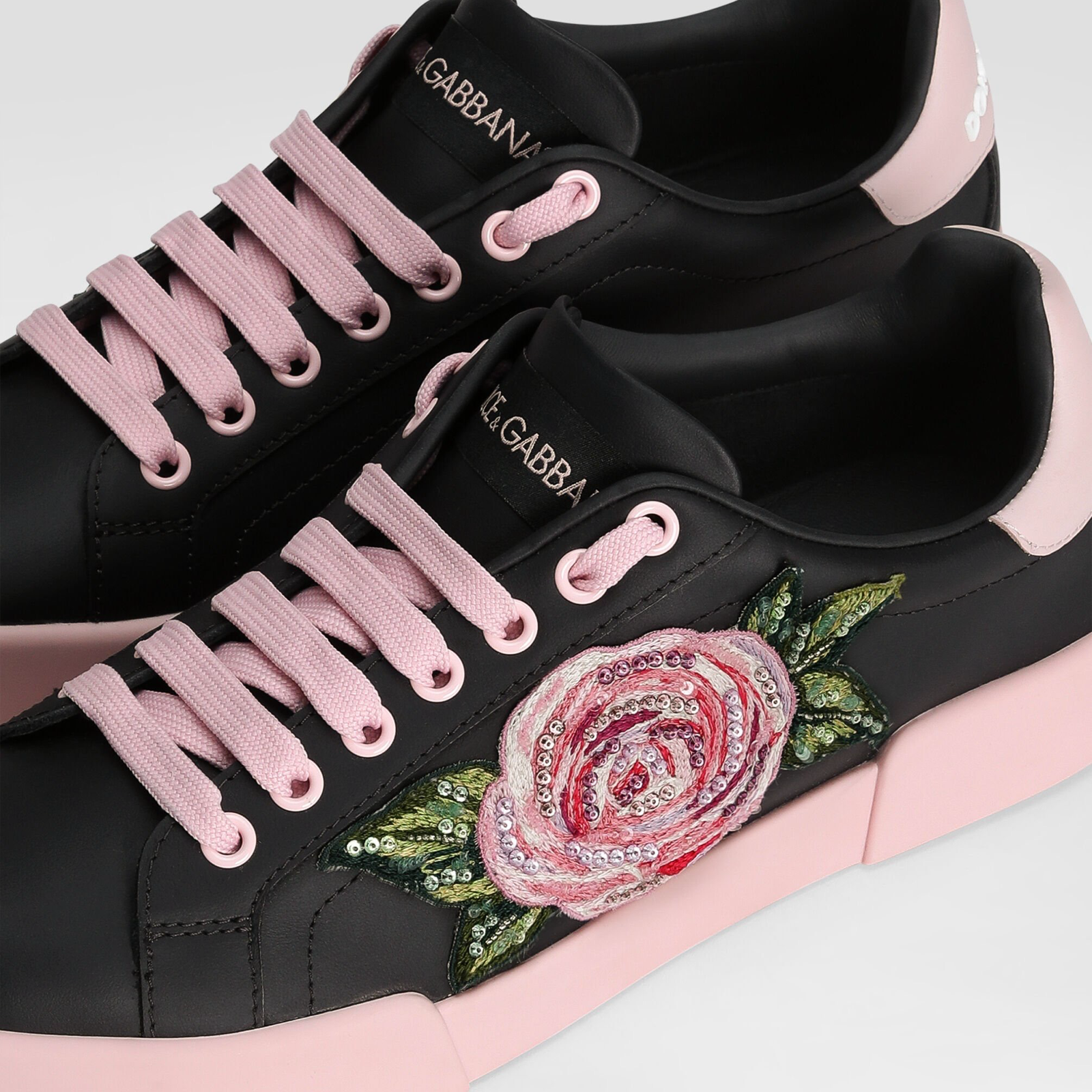 Dolce & Gabbana Portofino Floral Print Women Sneakers CK2318 A6O568 B966 Close-Up