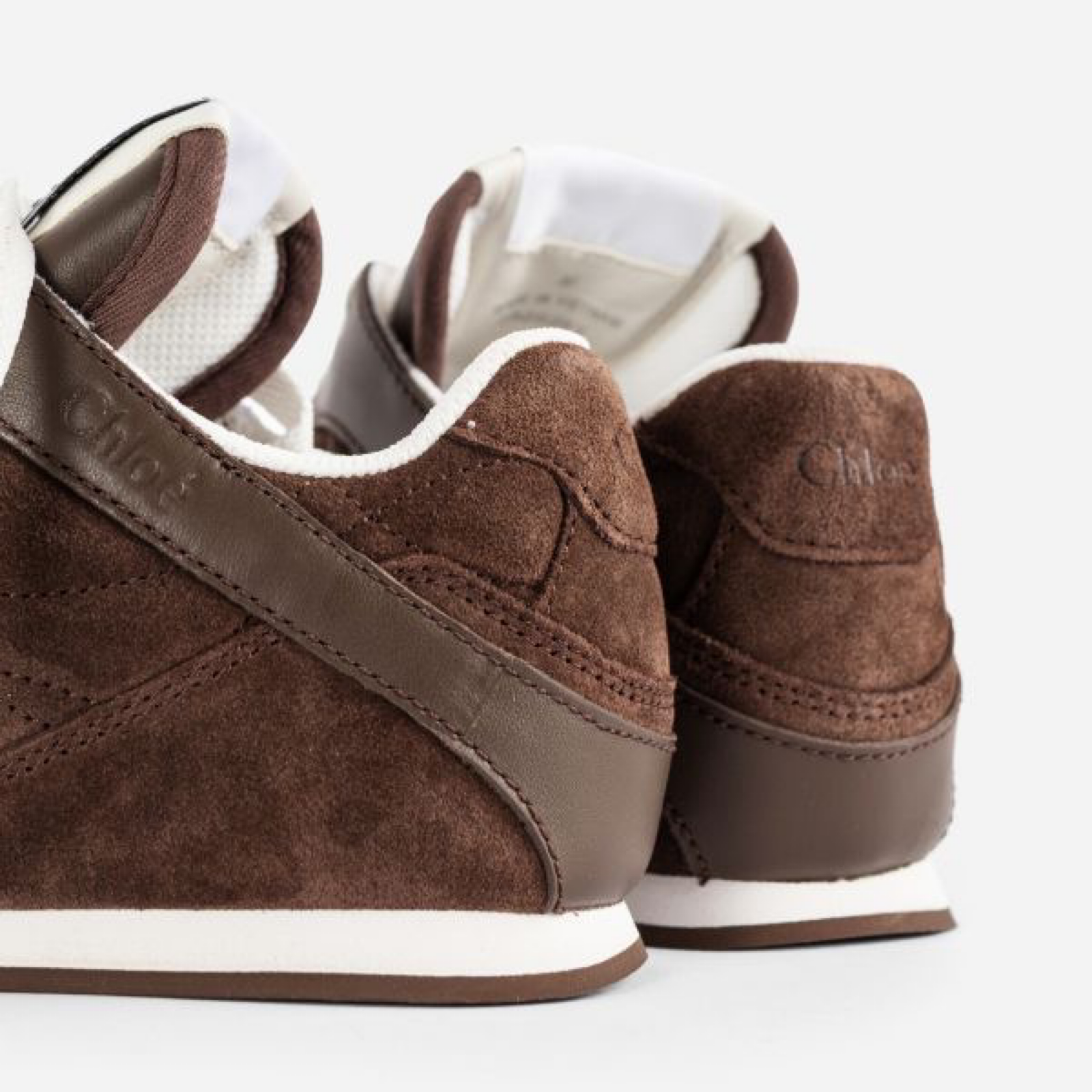 Chloé Suede Kick Women Sneakers CHC25A07IMS Heel View