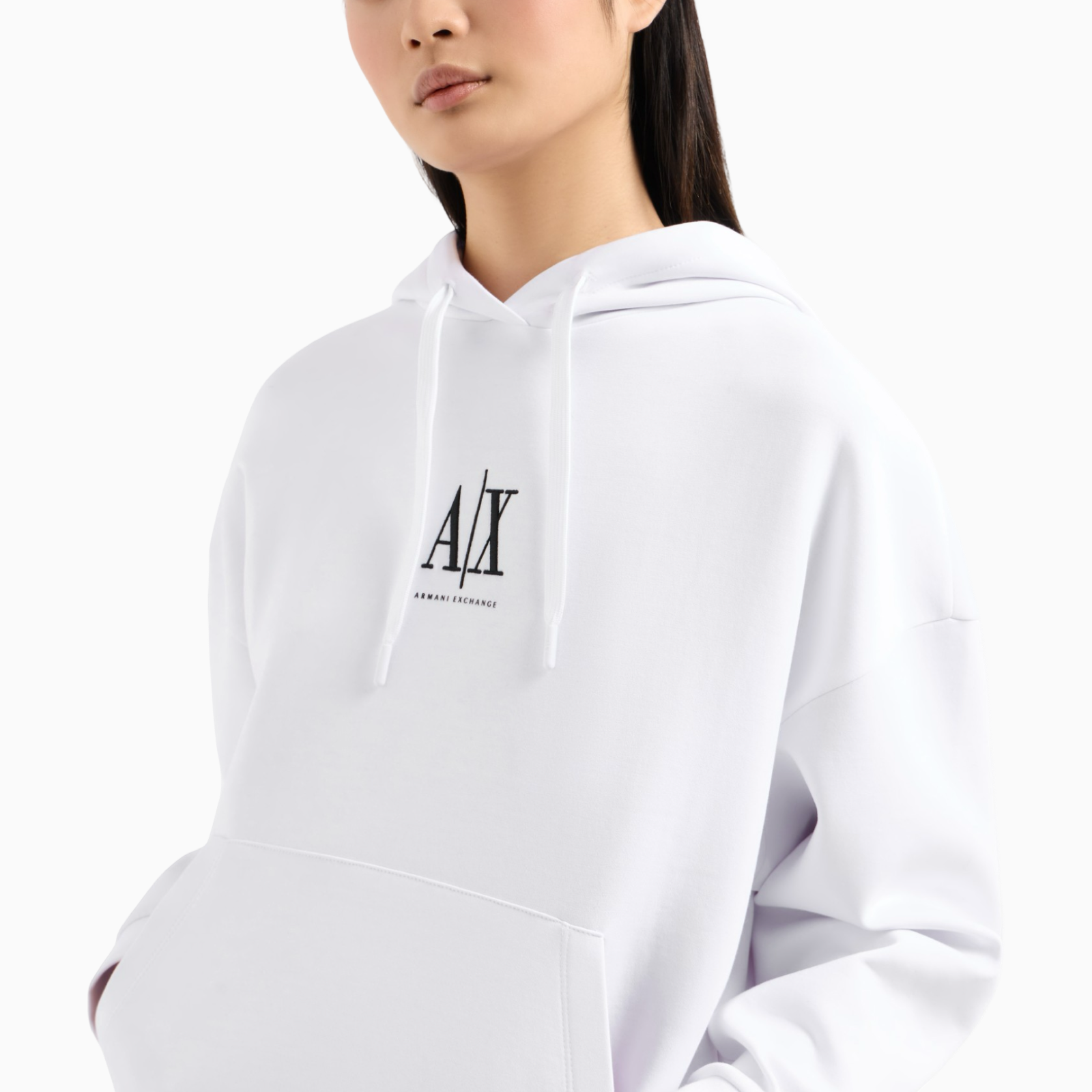 Дамски бял суичър Armani Exchange Women Sweatshirt XW000823 AF10818 U0002 Close-Up