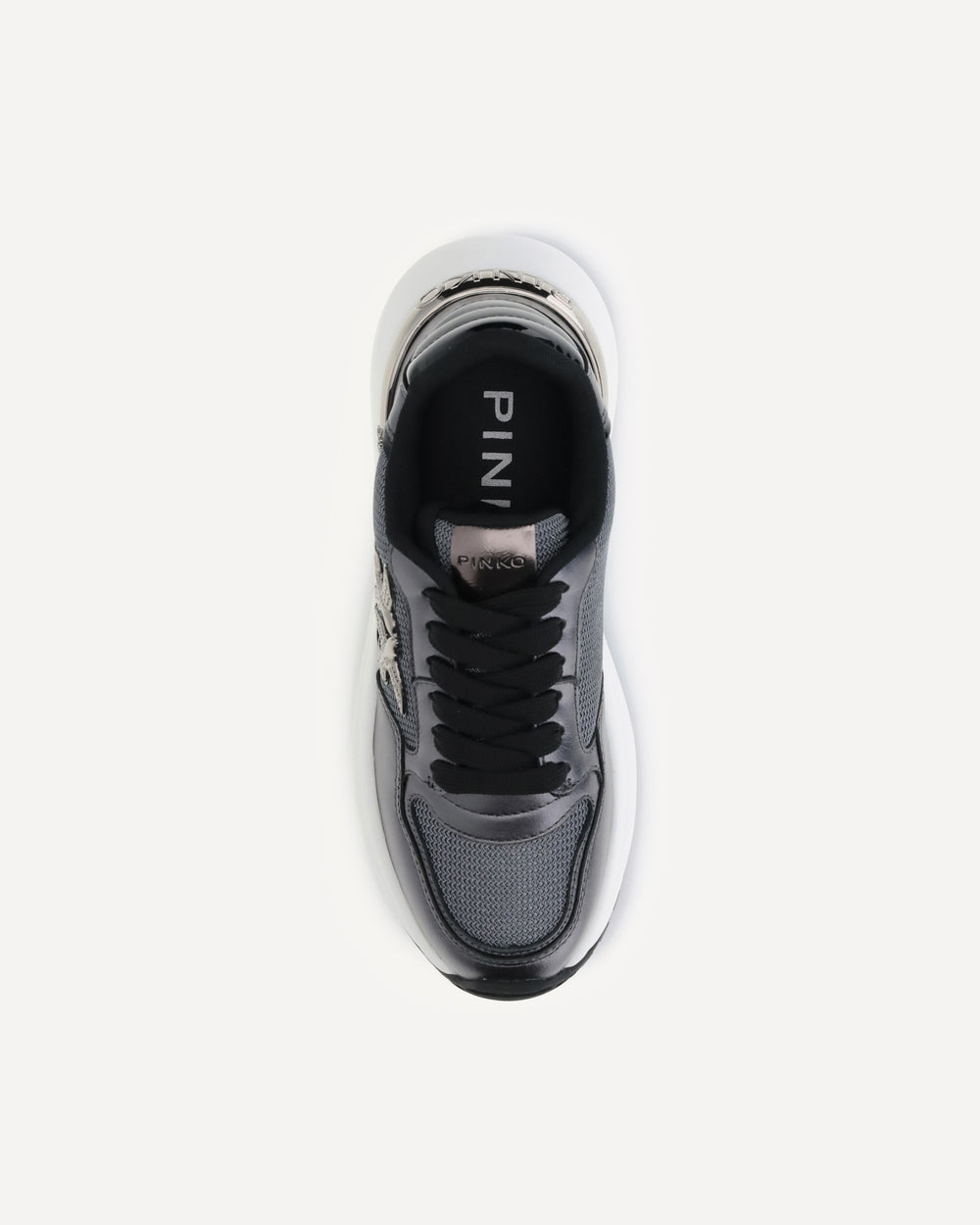 Дамски маратонки Women’s sneakers PINKO SS0055 P105KZ7 Argento top view