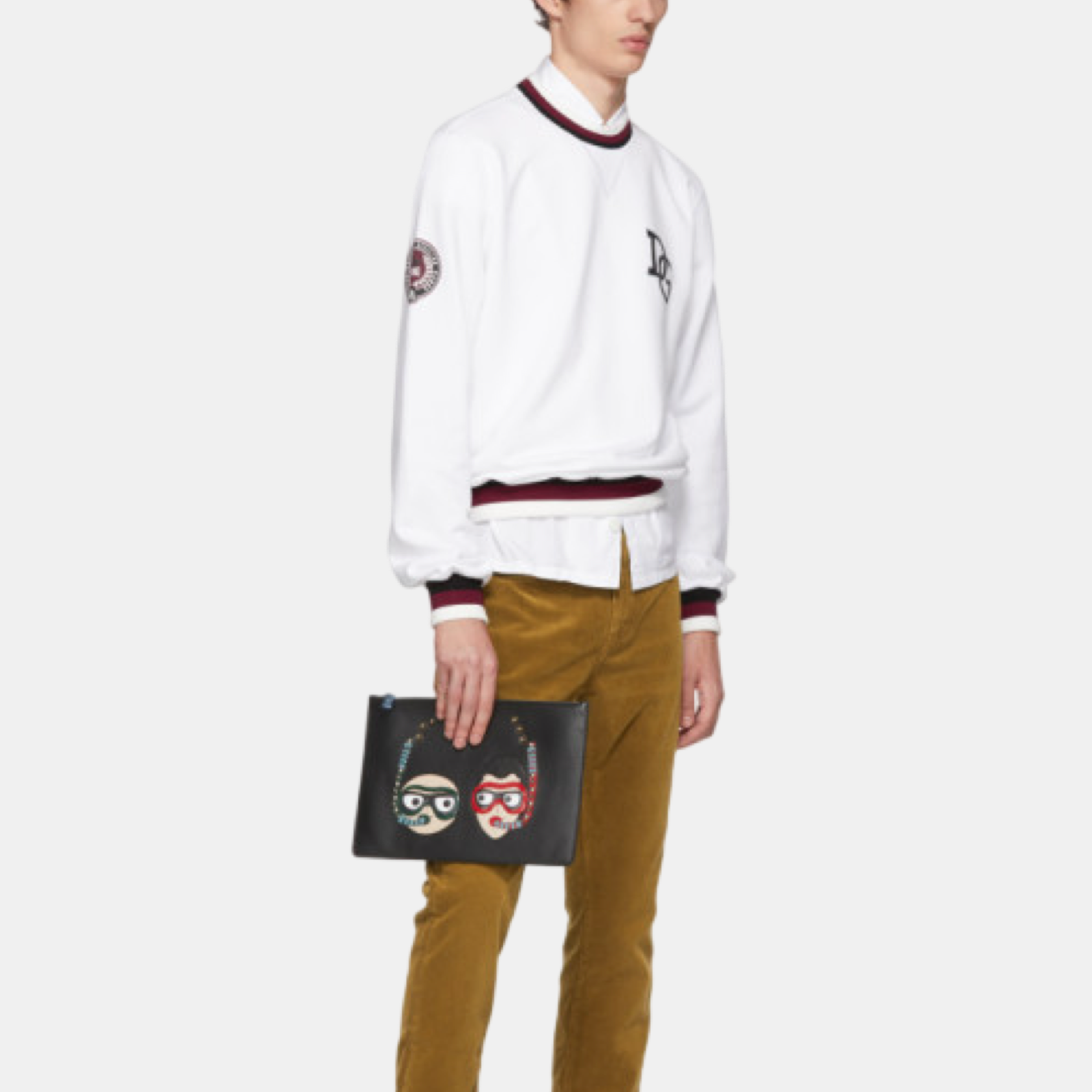 Dolce & Gabbana #DGFAMILY Embellished Men Clutch Bag BP2182 AU9501 80999 Model View