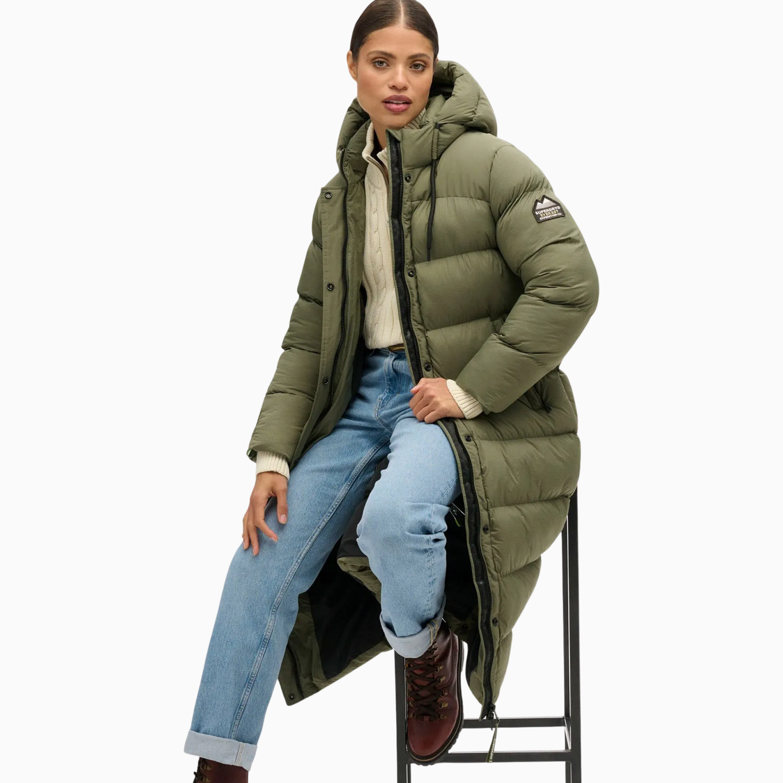 Дамско зелено яке Superdry Women Jacket W5011735A Side View