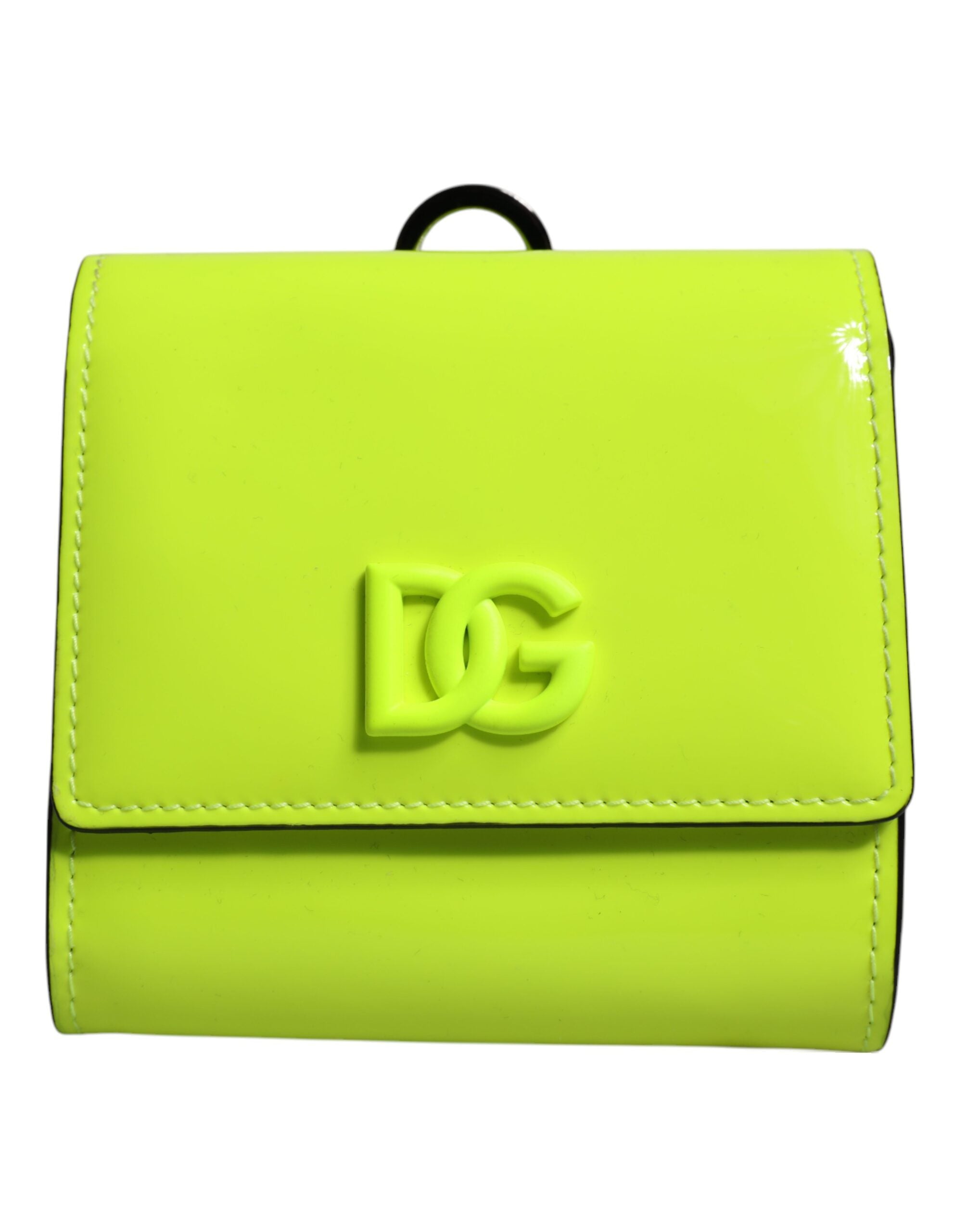 Портфейл Dolce & Gabbana Yellow Green Bifold DG Logo Neck Strap Cardholder Cardholder