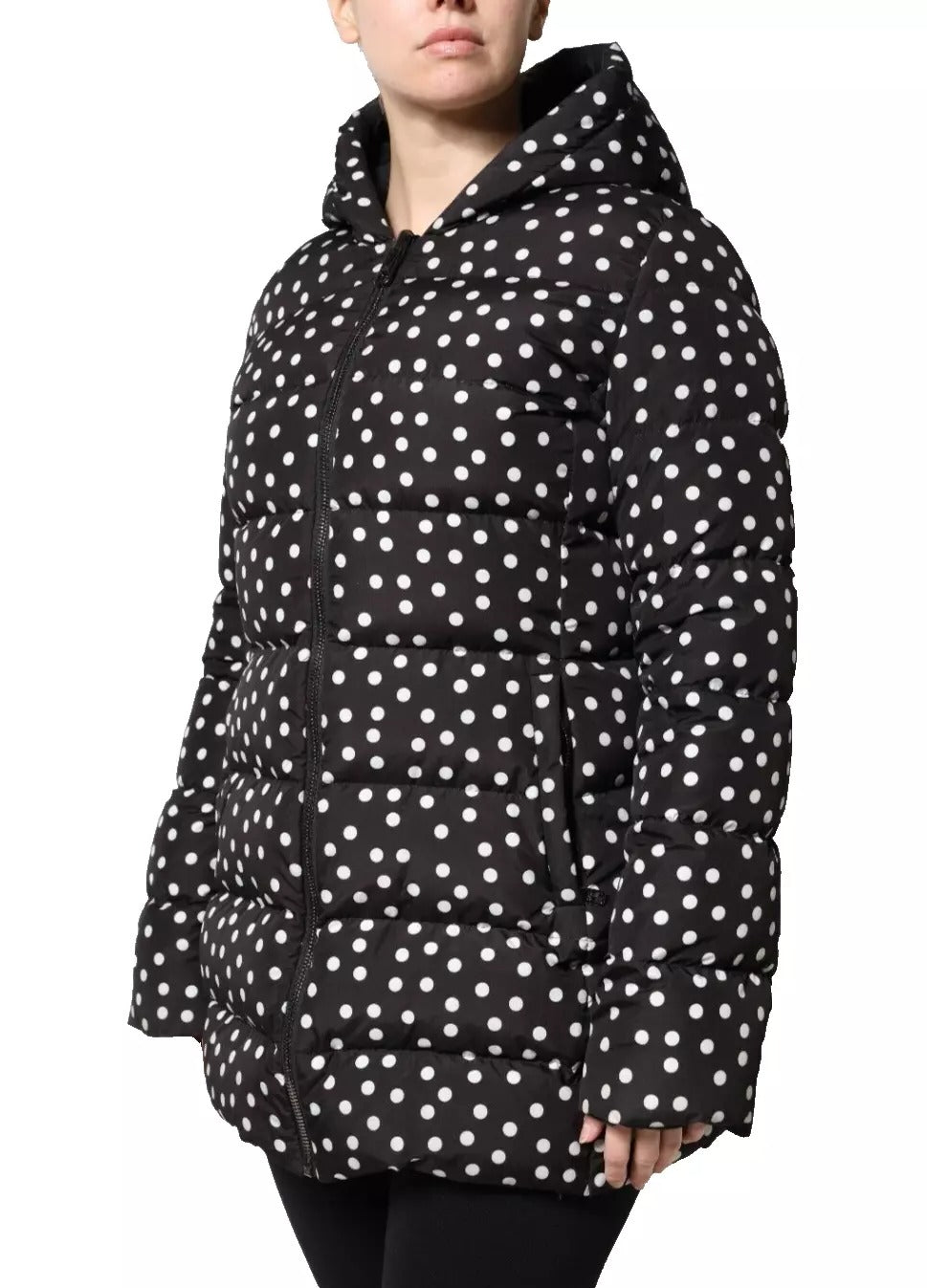 Елегантно черно яке с качулка и пълен цип Dolce & Gabbana