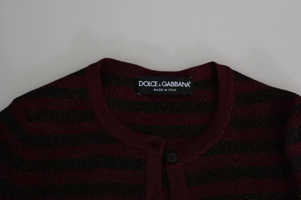 Дамска жилетка с черен червен райе Dolce & Gabbana