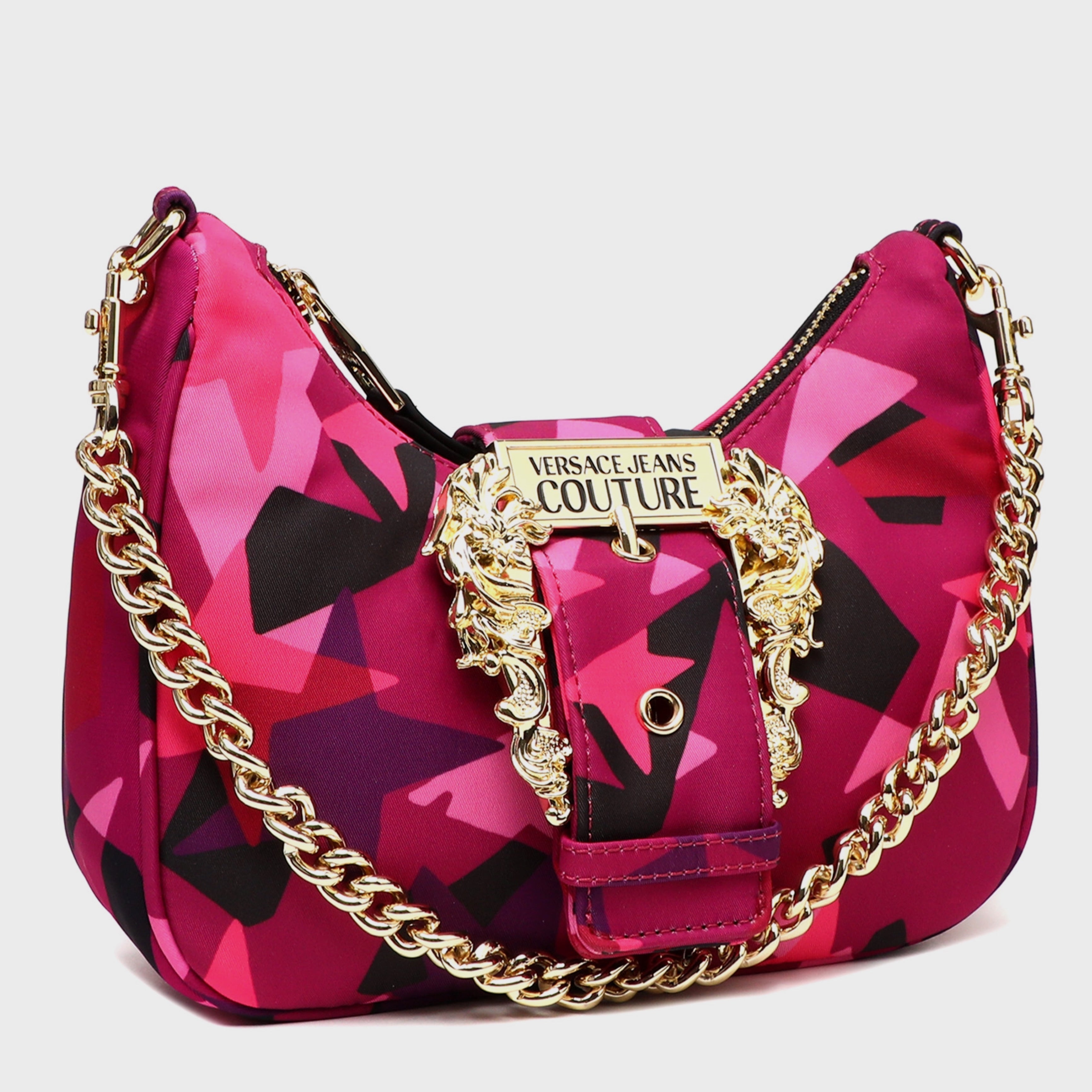 Дамска чанта за през рамо Versace Jeans Couture 75VA4BFG ZS807 OR7 в розово, лилаво и виолетово