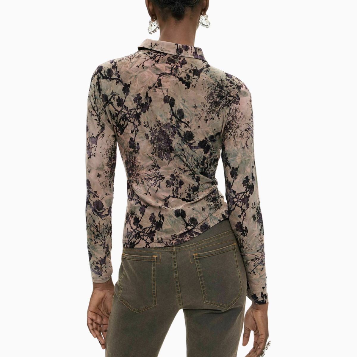 Дамска риза Desigual Women Shirt 26WWTK34 2044 Back View