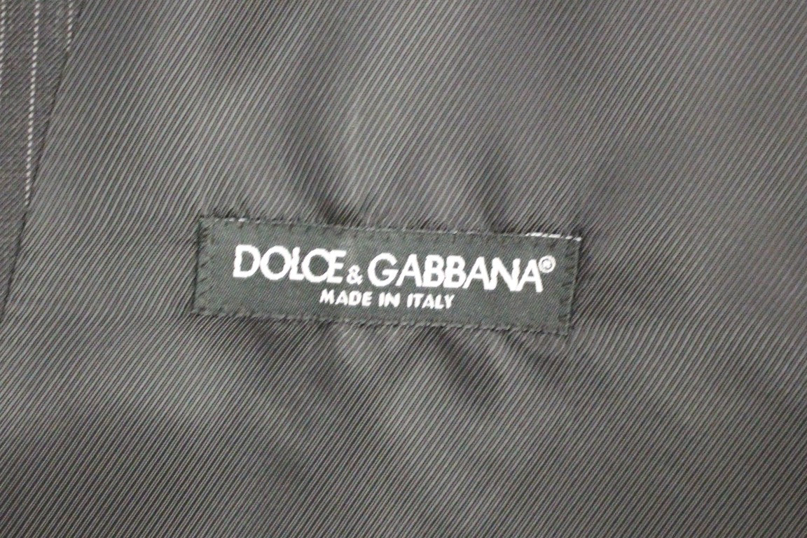 Елегантна рокля на сиви райета Dolce & Gabbana