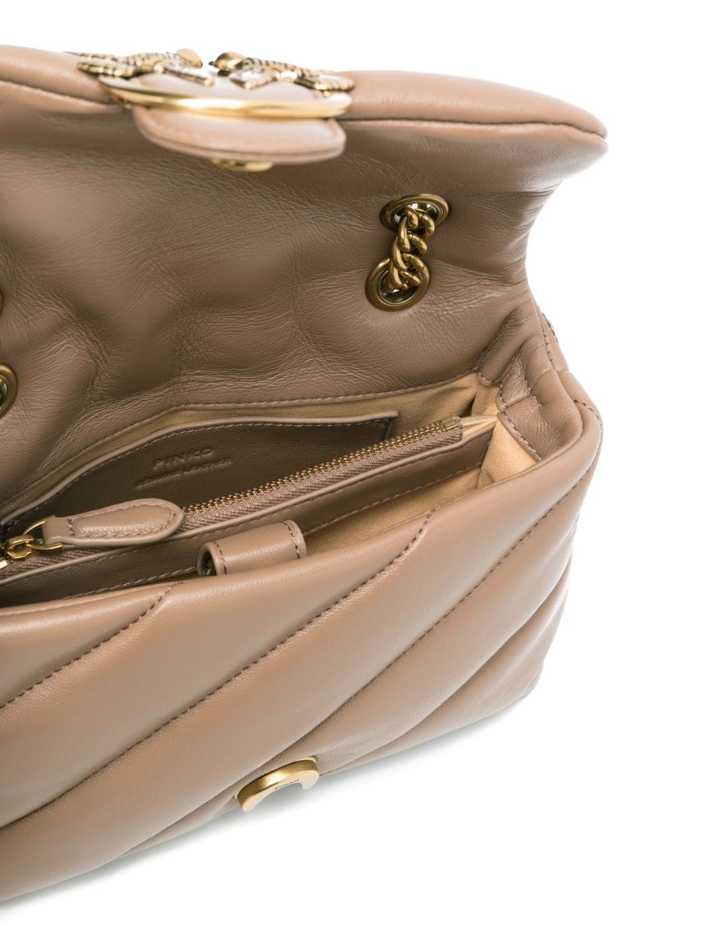 Дамска чанта Women’s shoulder bag PINKO Love Mini Puff 100039A0F2D01Q Beige inside view