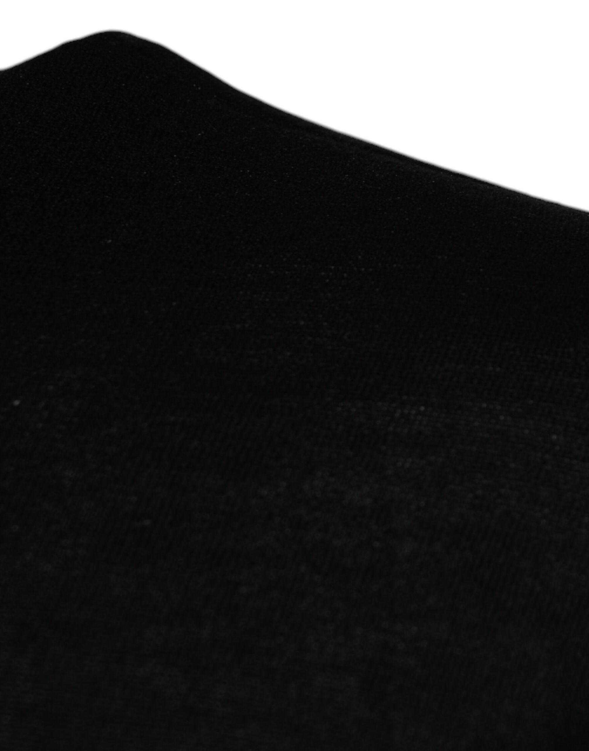 Dolce & Gabbana черно-бял китарен копринен пуловер с кръгло деколте