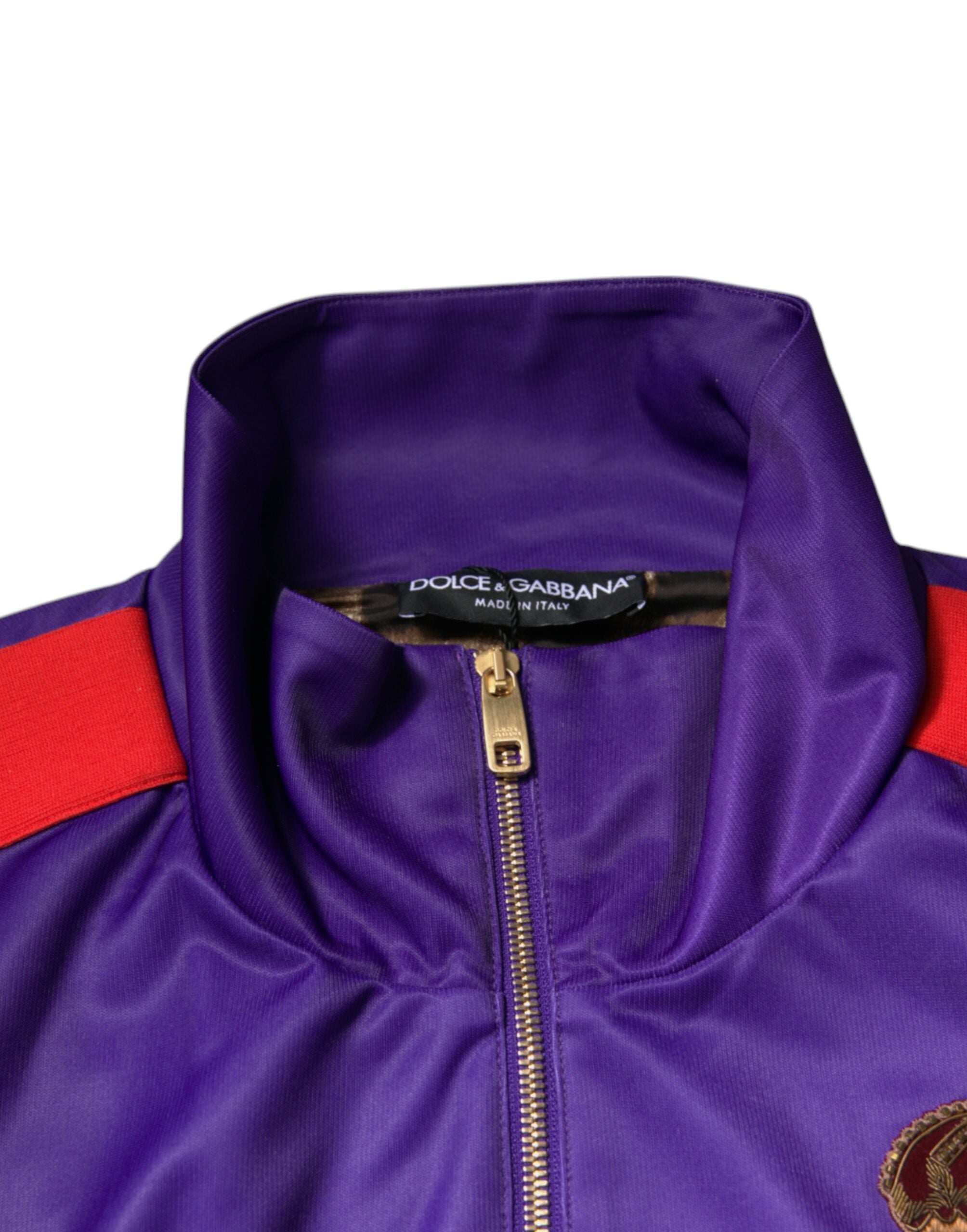 Dolce & Gabbana Purple Year of the Pig Bomber пуловер с пълен цип