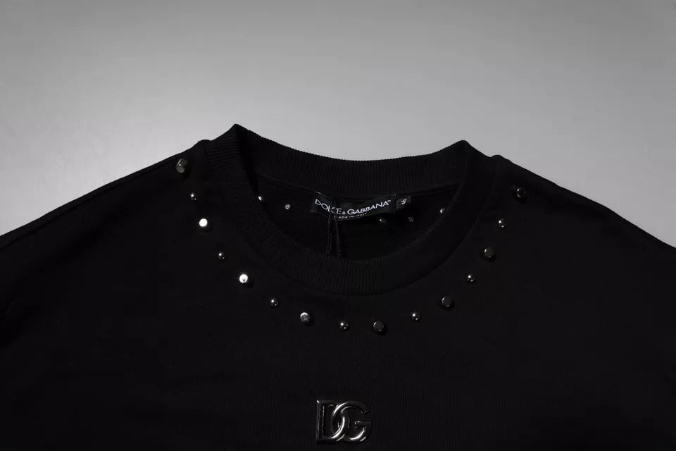 Dolce & Gabbana Черен пуловер с лого и пуловер