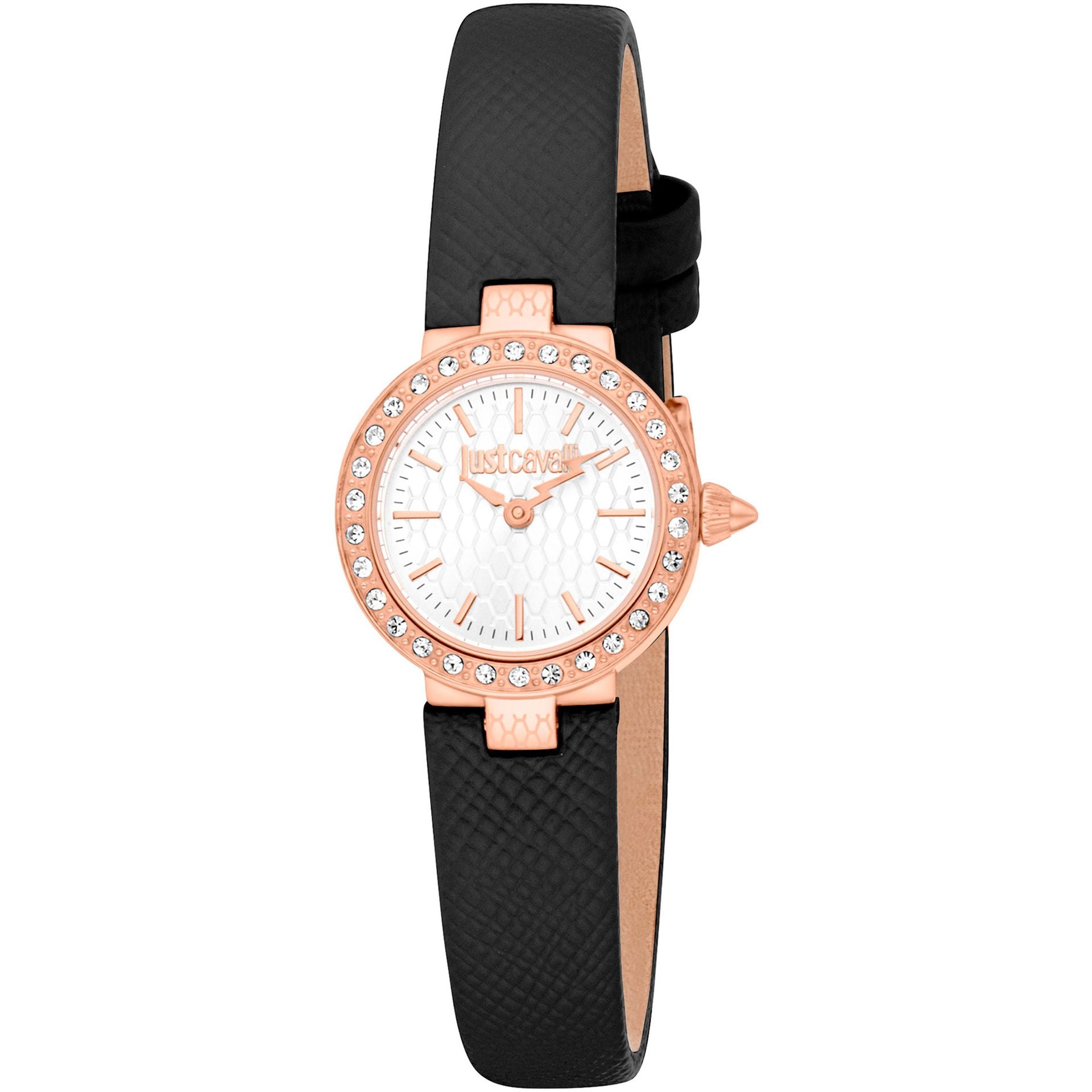 Дамски часовник Women’s watch Just Cavalli Glam Chic Serenita Mini JC1L362L0035 Leather Black RG Silver