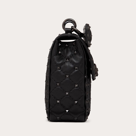 Дамска чанта Women’s shoulder bag Valentino Garavani Rockstud Spike ZW2B0122SLC0NO Black side view