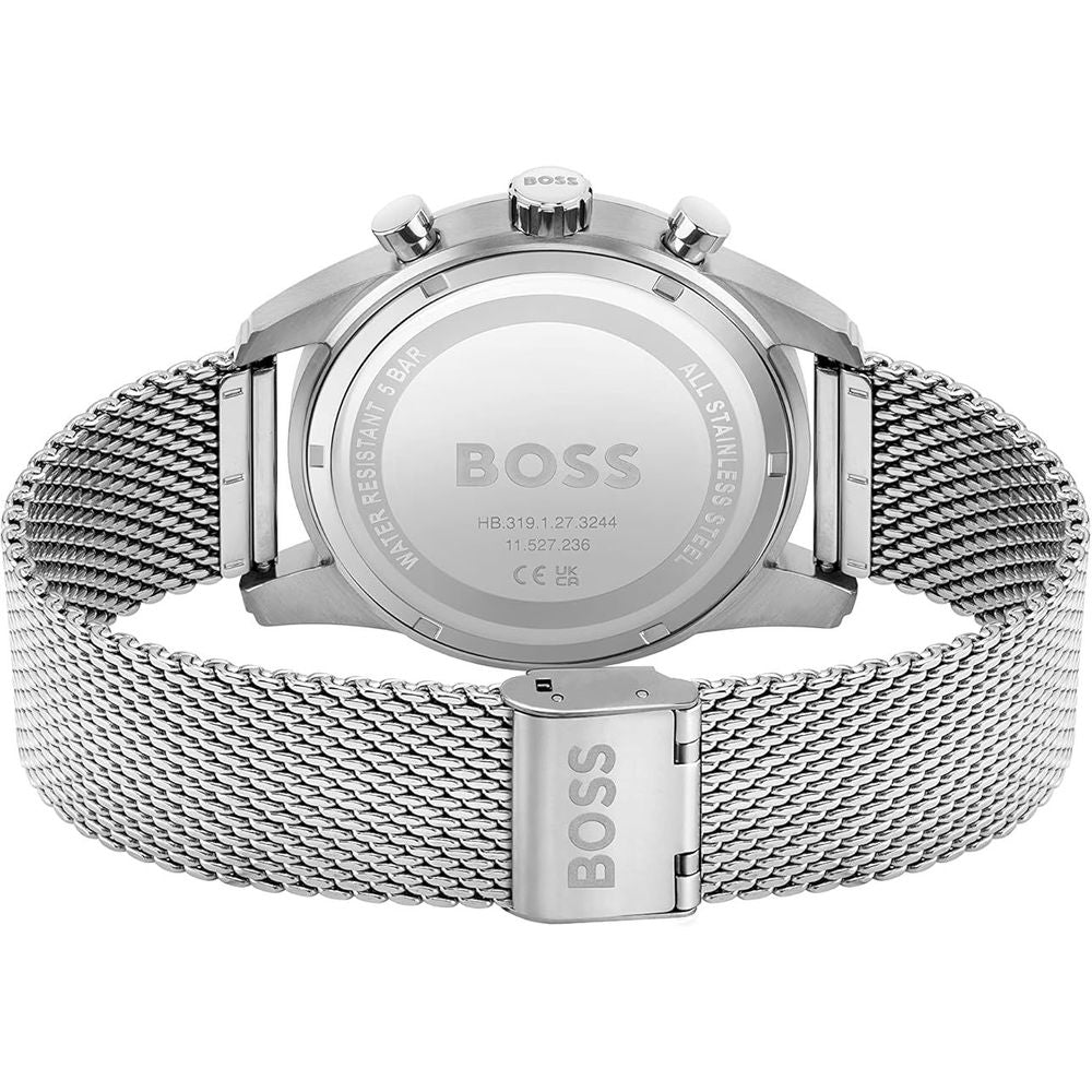 Сребърен часовник Hugo Boss от неръждаема стомана