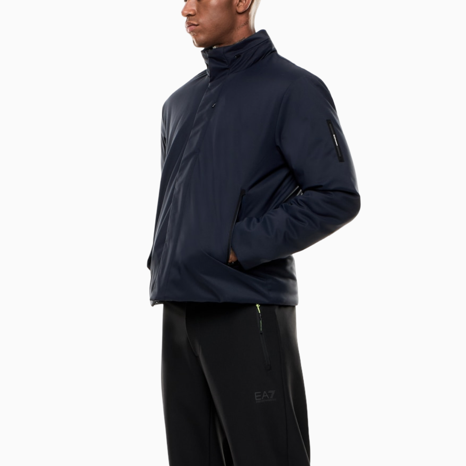 Мъжко тъмно синьо яке EA7 Emporio Armani Men Jacket 7M000689 AF15952 Side View