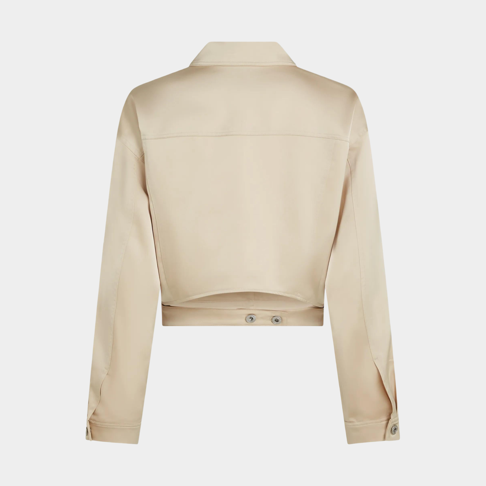 Дамско бежово сатенено яке Karl Lagerfeld Jeans Satin Cut-Out Jacket B2W14031 2MW Back View