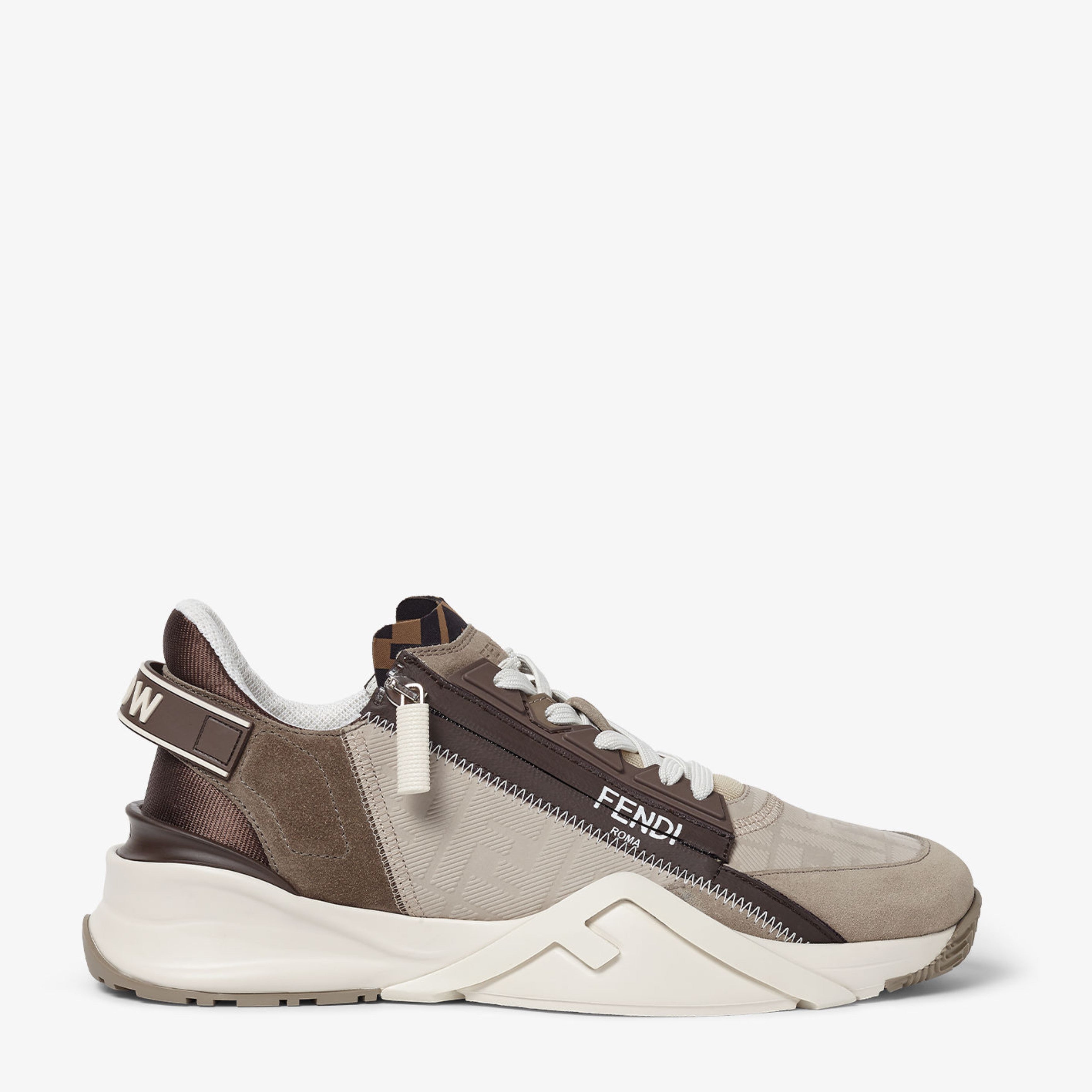 Мъжки луксозни маратонки Men’s sneakers FENDI Flow 7E1766AU2OF1SVP Beige lateral view