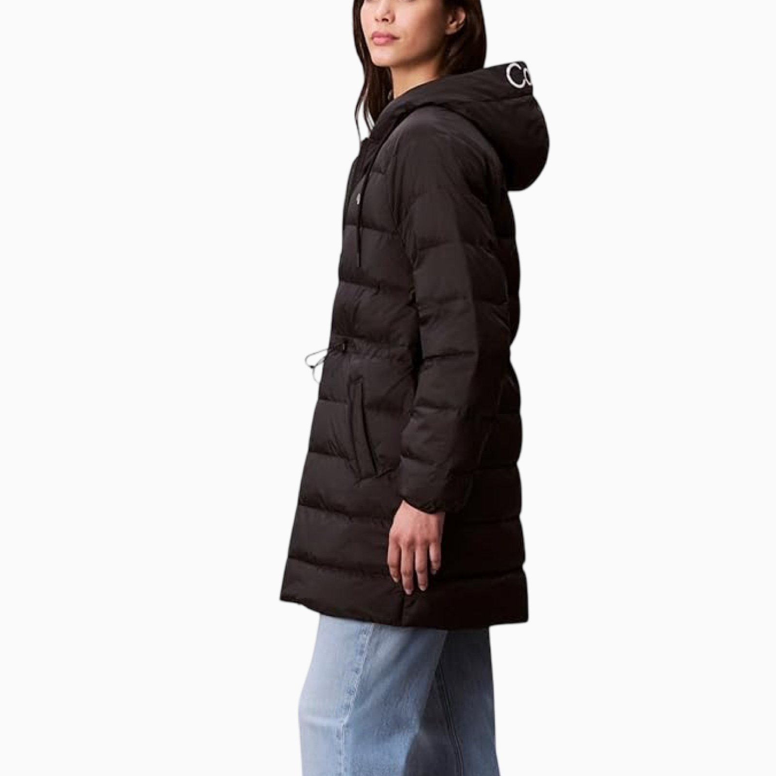 Дамско черно зимно яке Calvin Klein Jeans Women Jacket LV047C523G Side View