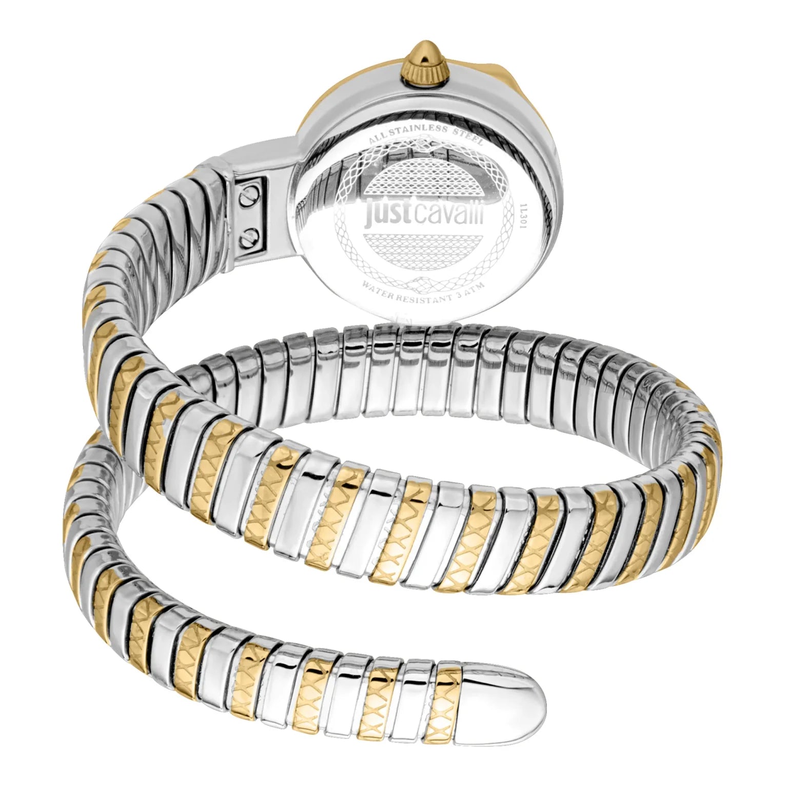 Дамски часовник Women’s watch Just Cavalli Signature Snake Cerchio JC1L301M0065 Two Tones YG Silver Grey