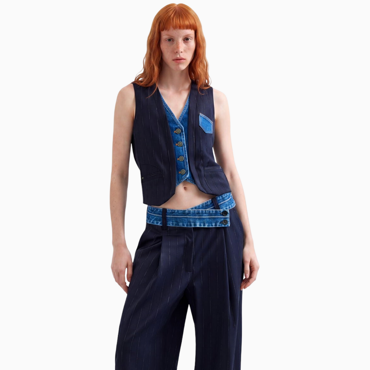 Дамски елек Desigual Women Vest 26WWEW15 5032 Front View