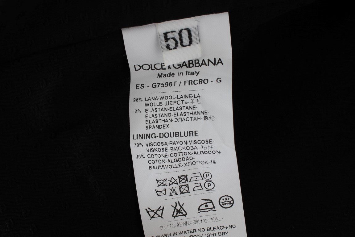 Елегантна вълнена жилетка на сиви райета Dolce & Gabbana