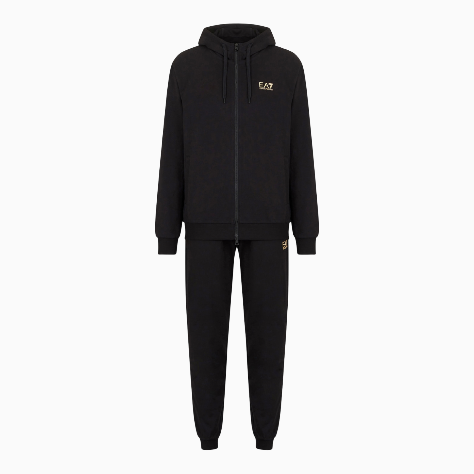 Мъжки черен спортен екип EA7 Emporio Armani Men Tracksuit 8NPV63 PJVRZ 0208 Front View