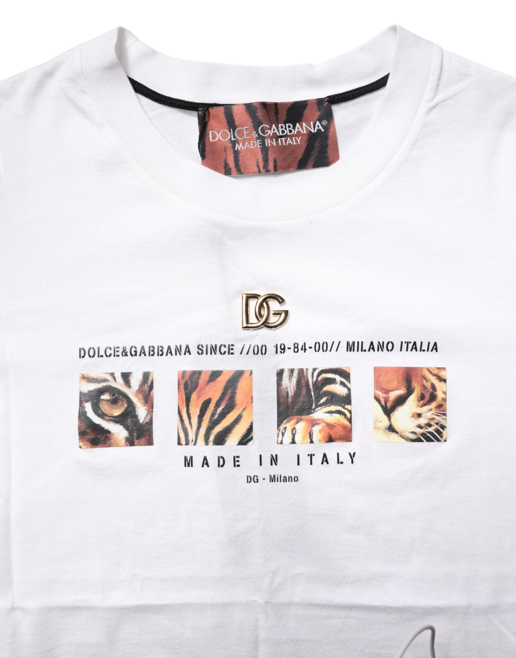 Дамска бяла тениска Dolce & Gabbana Graphic Print Women T-shirt