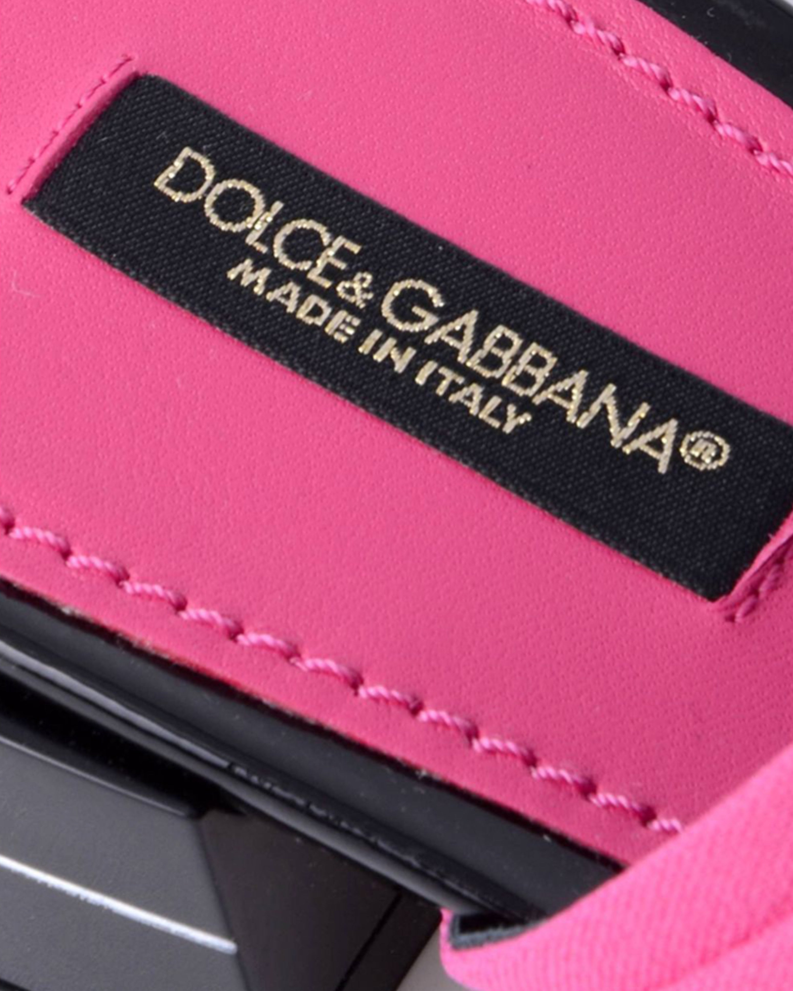 Дамски луксозни чехли с кристали в розово DOLCE & GABBANA Women’s Luxury Pink Black Crystal Slippers