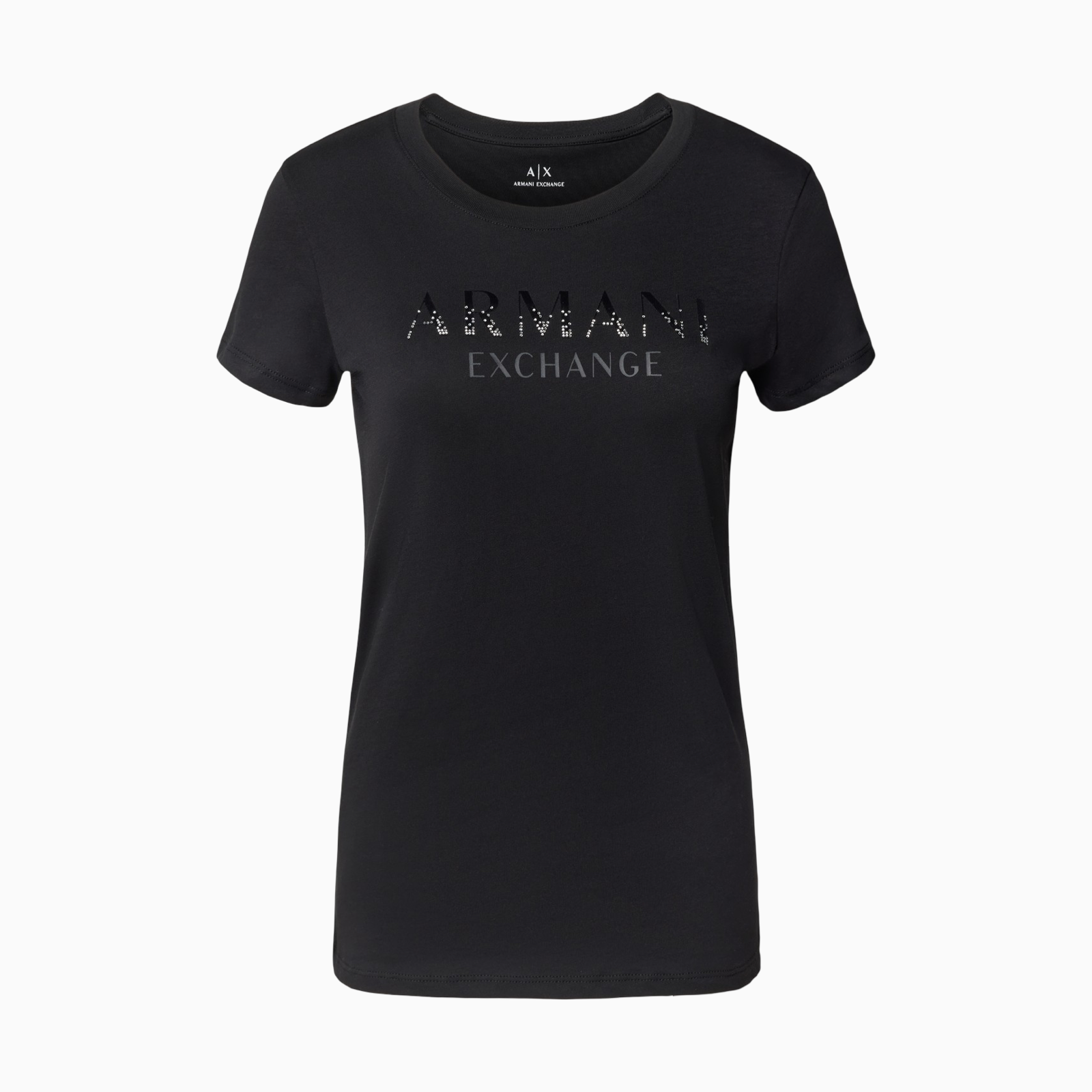 Дамска черна тениска Armani Exchange Women T-shirt XW001351 AF17172 Front View